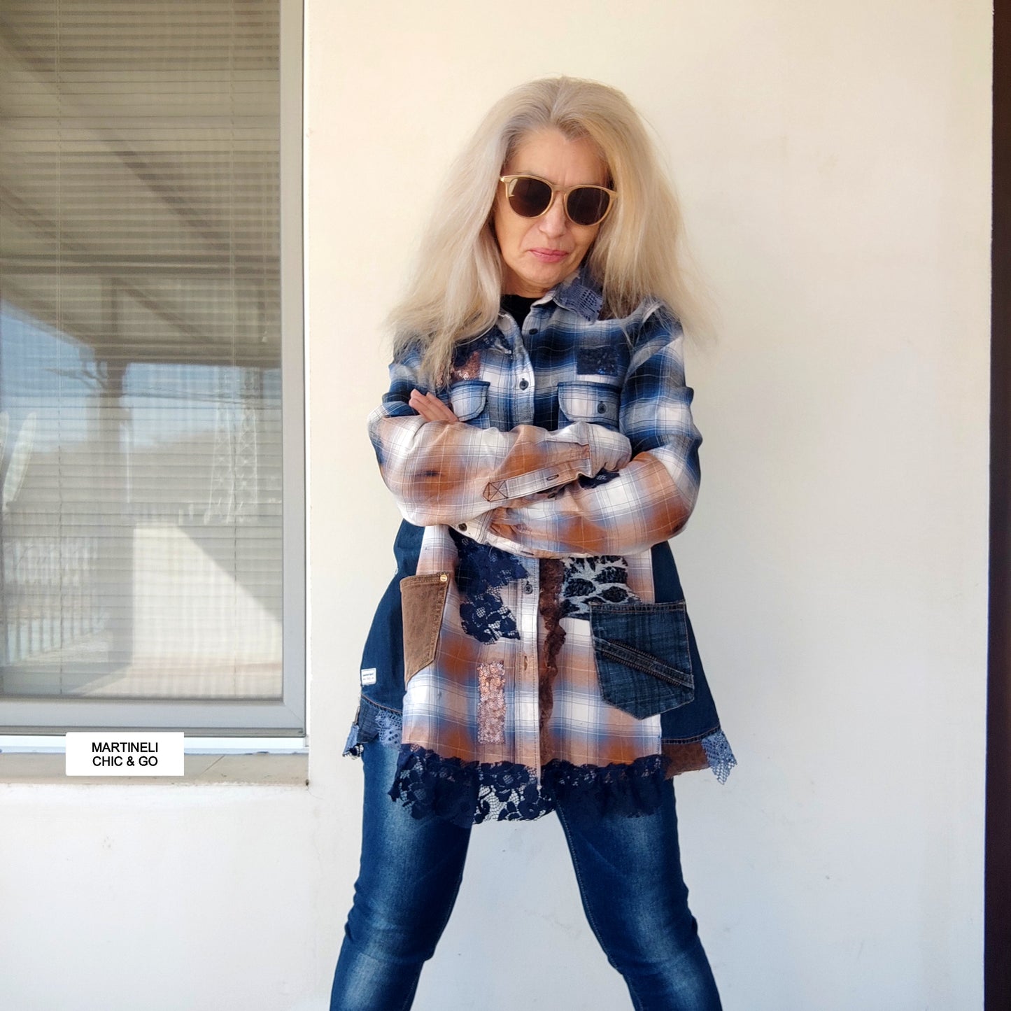 Denim Duster Dress,M/L Boho Shirt Dress,Embroidered Dress