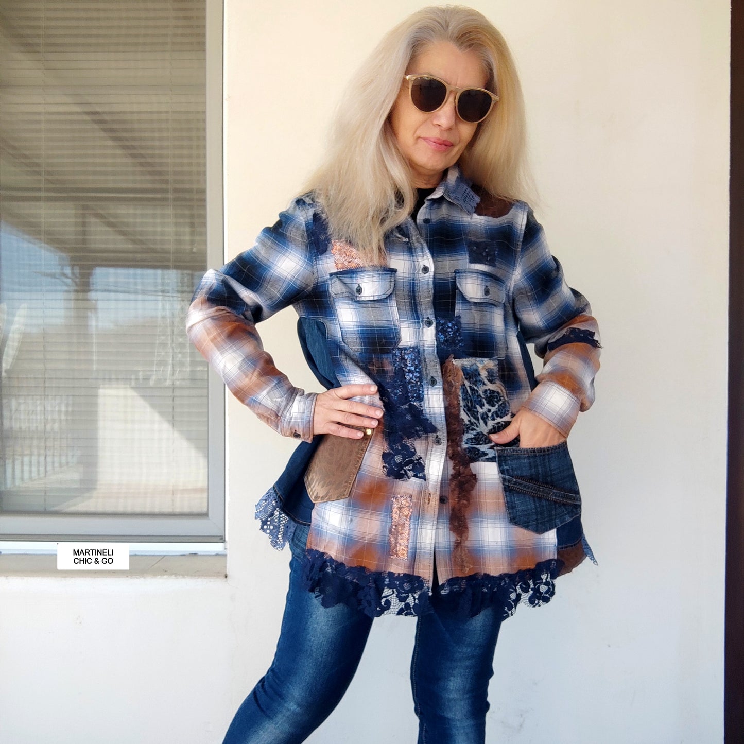 Denim Duster Dress,M/L Boho Shirt Dress,Embroidered Dress