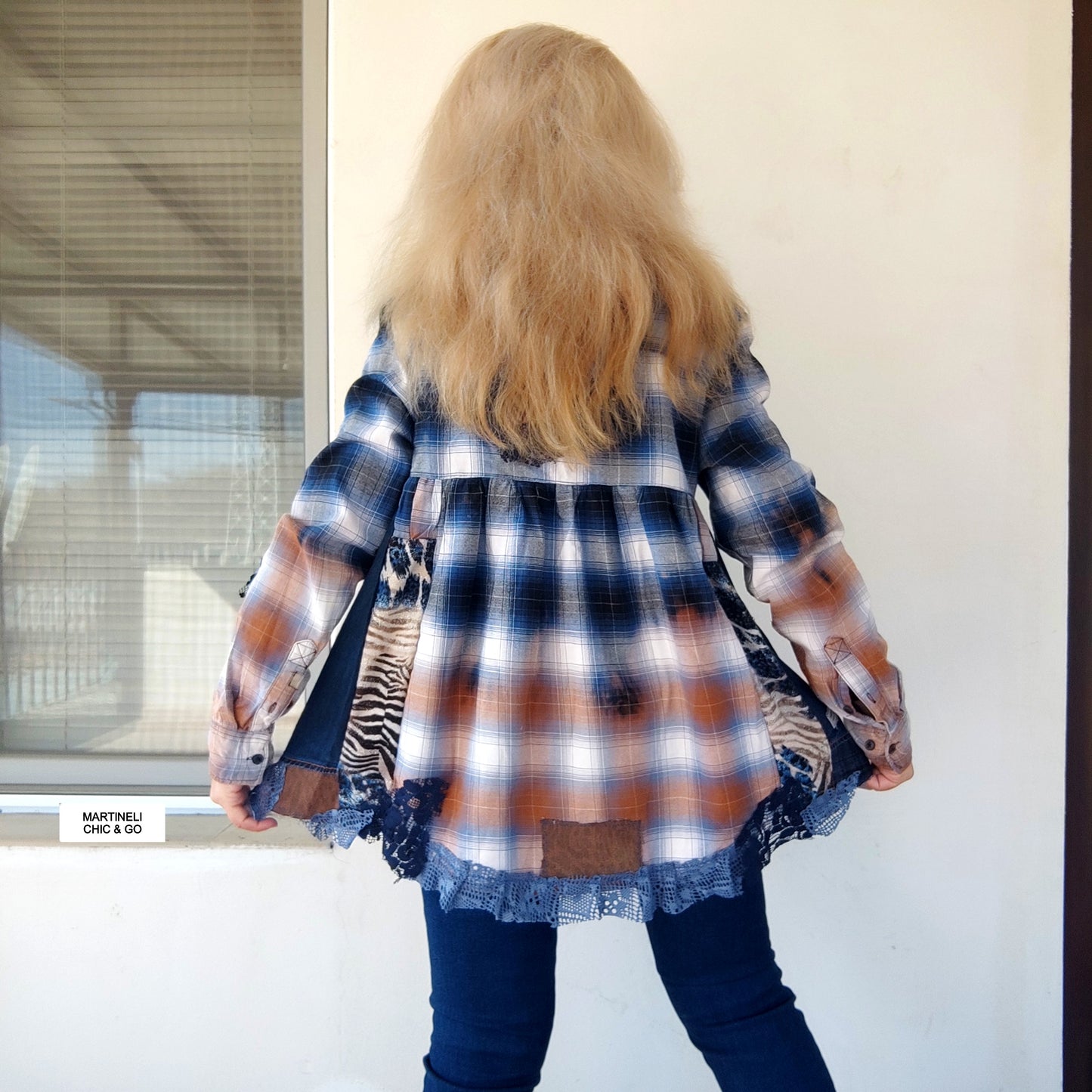 Denim Duster Dress,M/L Boho Shirt Dress,Embroidered Dress