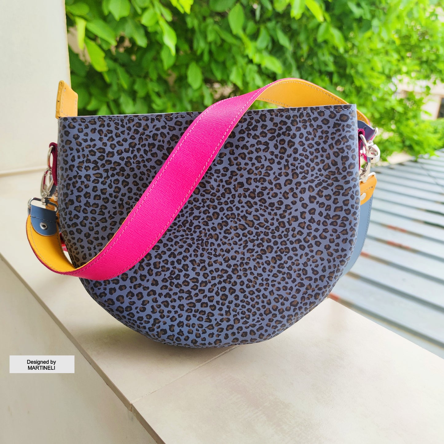 Animal Print Leather Bag-Elegant Shoulder Bag,Artsy Leather Crossbody Purse Handcrafted Everyday Bag Stylish Bag Luxury Colorful Medium Bag