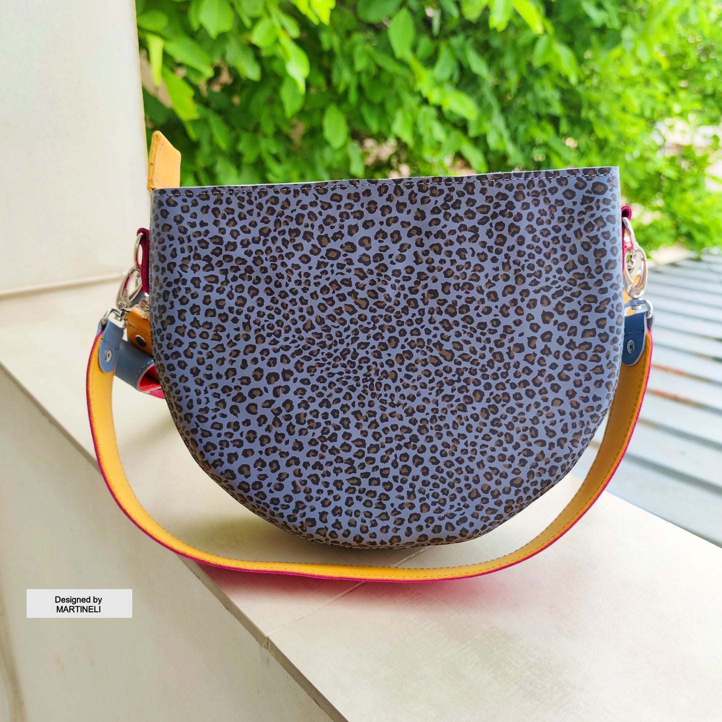 Animal Print Leather Bag-Elegant Shoulder Bag,Artsy Leather Crossbody Purse Handcrafted Everyday Bag Stylish Bag Luxury Colorful Medium Bag