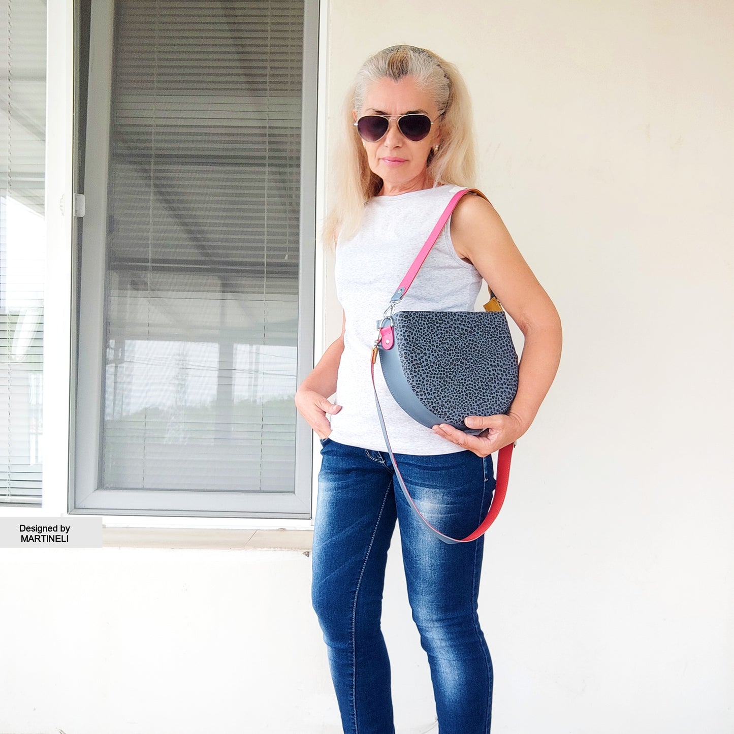 Animal Print Leather Bag-Elegant Shoulder Bag,Artsy Leather Crossbody Purse Handcrafted Everyday Bag Stylish Bag Luxury Colorful Medium Bag