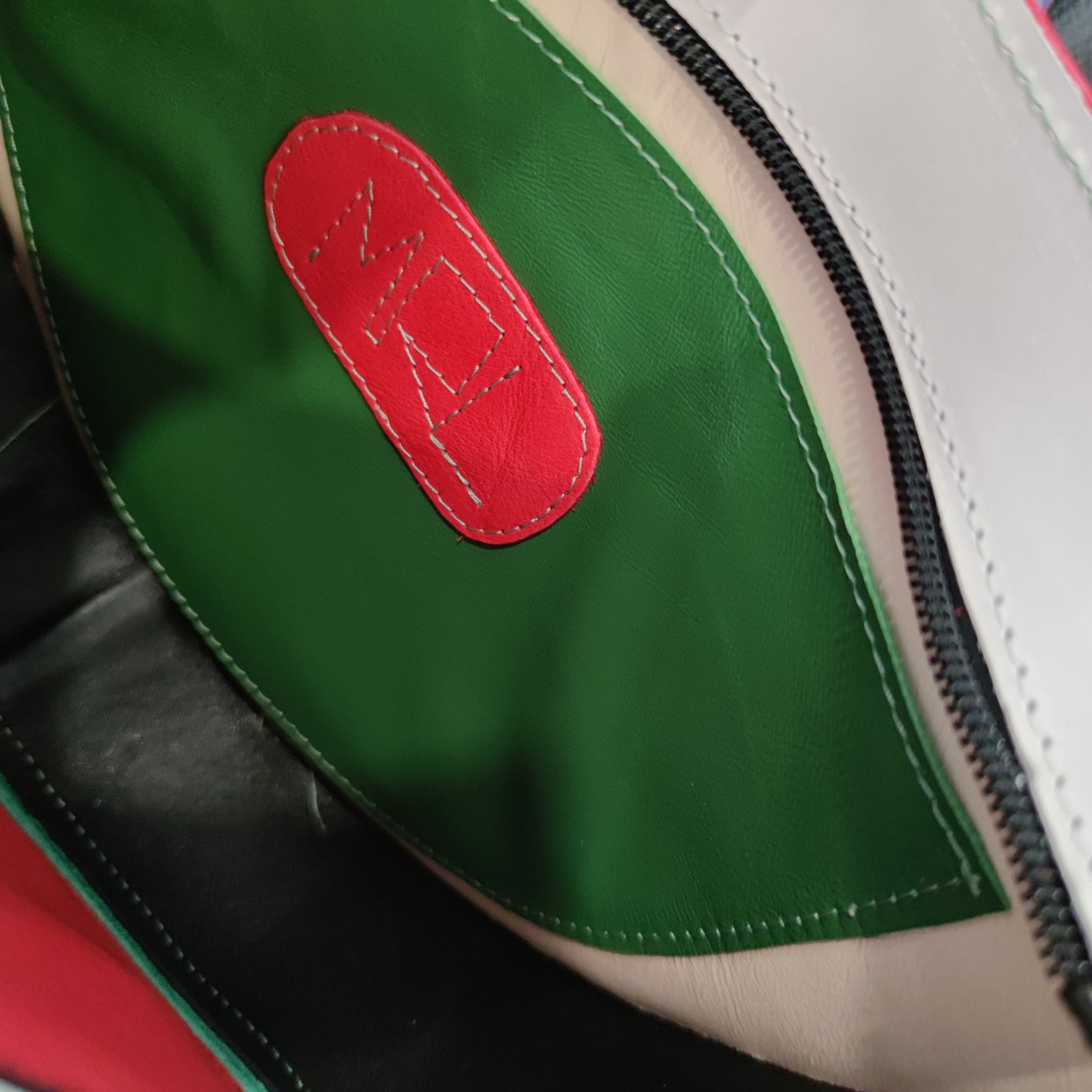 COLORFUL LEATHER SHOULDER BAG NATURAL LEATHER WATERMELON BAG