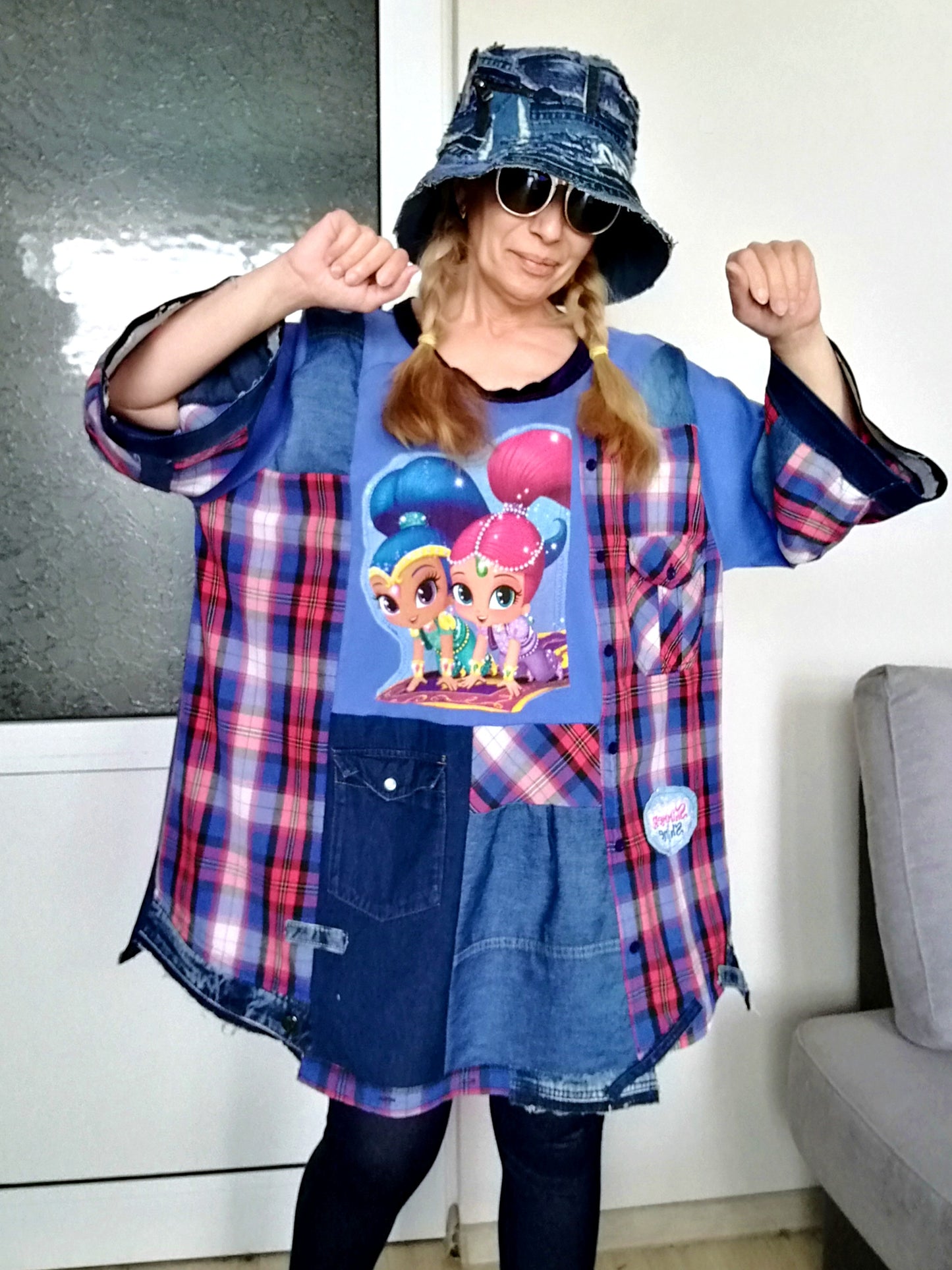 Plus Size Whimsy T-Shirt Dress 4XL Boho Style Outfits For Women