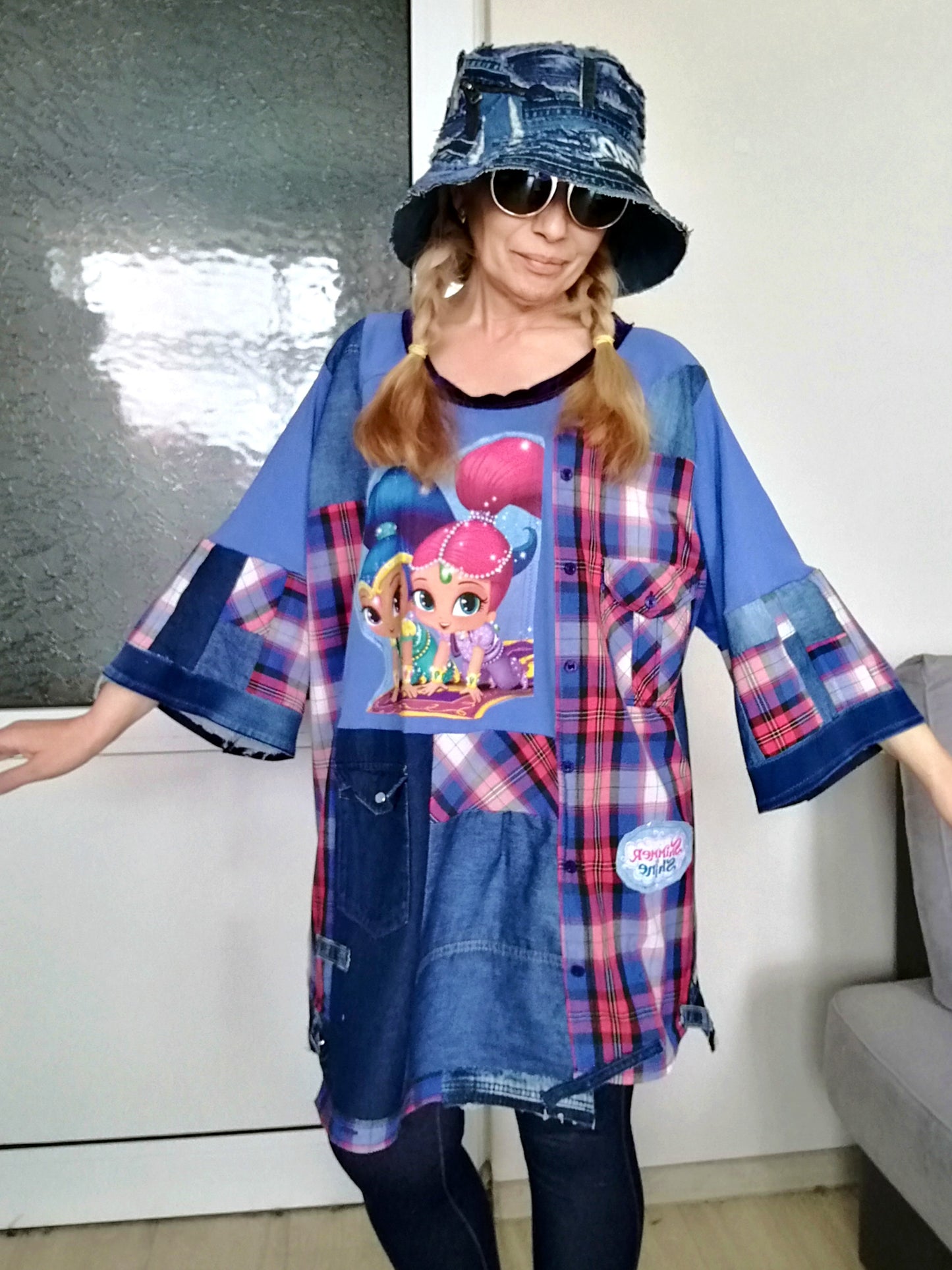 Plus Size Whimsy T-Shirt Dress 4XL Boho Style Outfits For Women