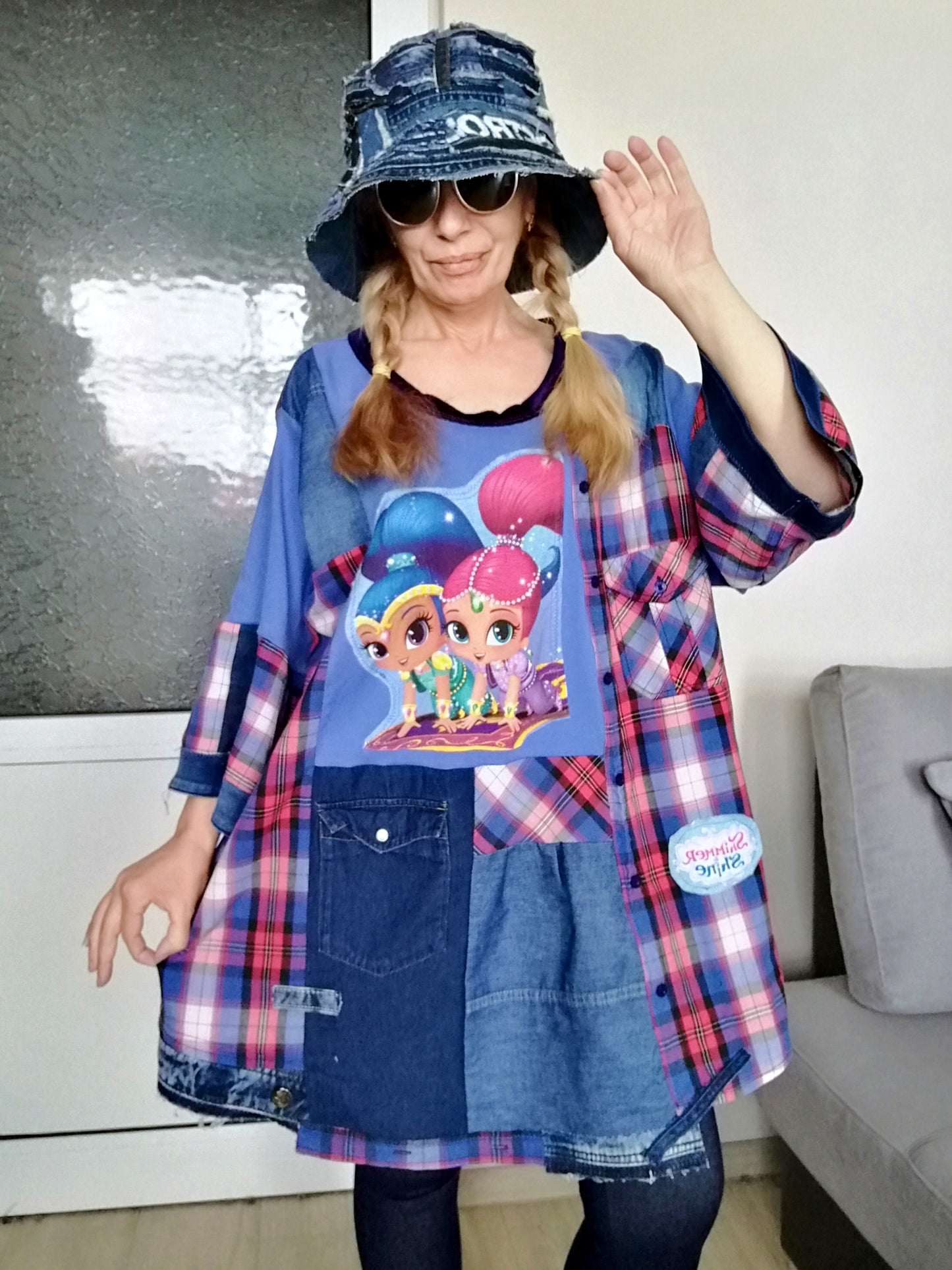 Plus Size Whimsy T-Shirt Dress 4XL Boho Style Outfits For Women