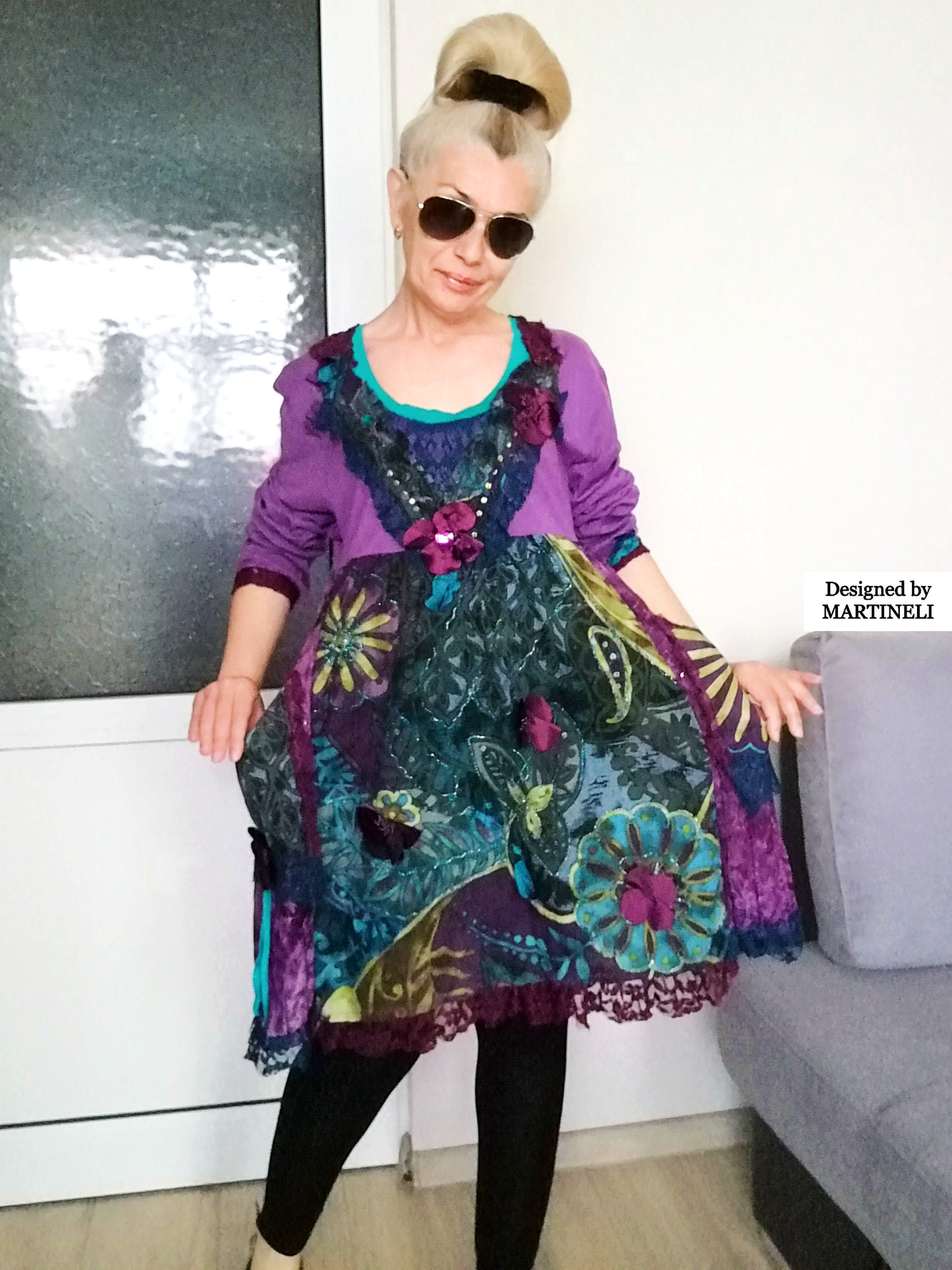 Plus Size T-Shirt Dress 3XL Boho Chic Maxi Dress