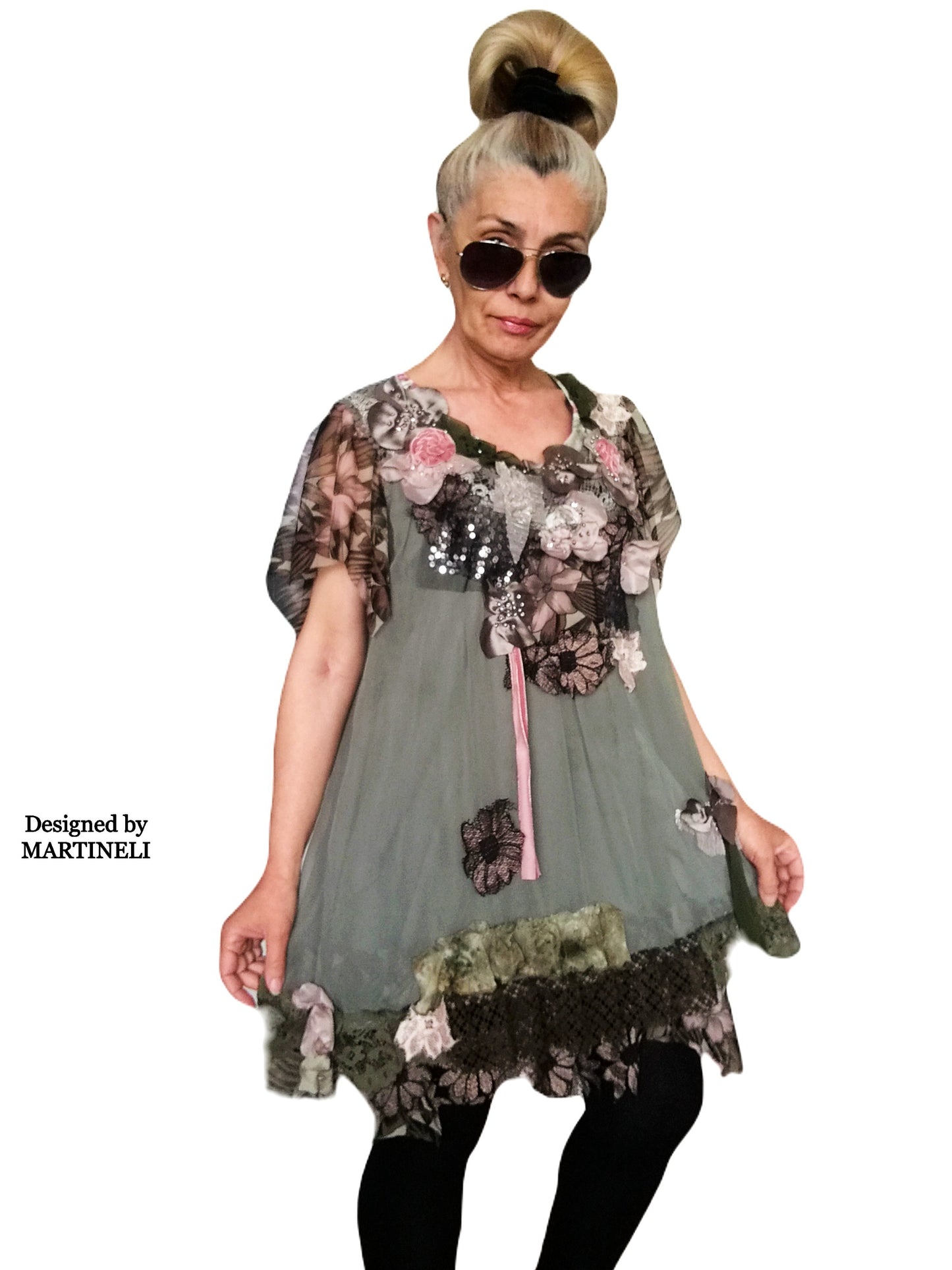 Boho Summer Dress XL Embroidered Floral Dress for Women