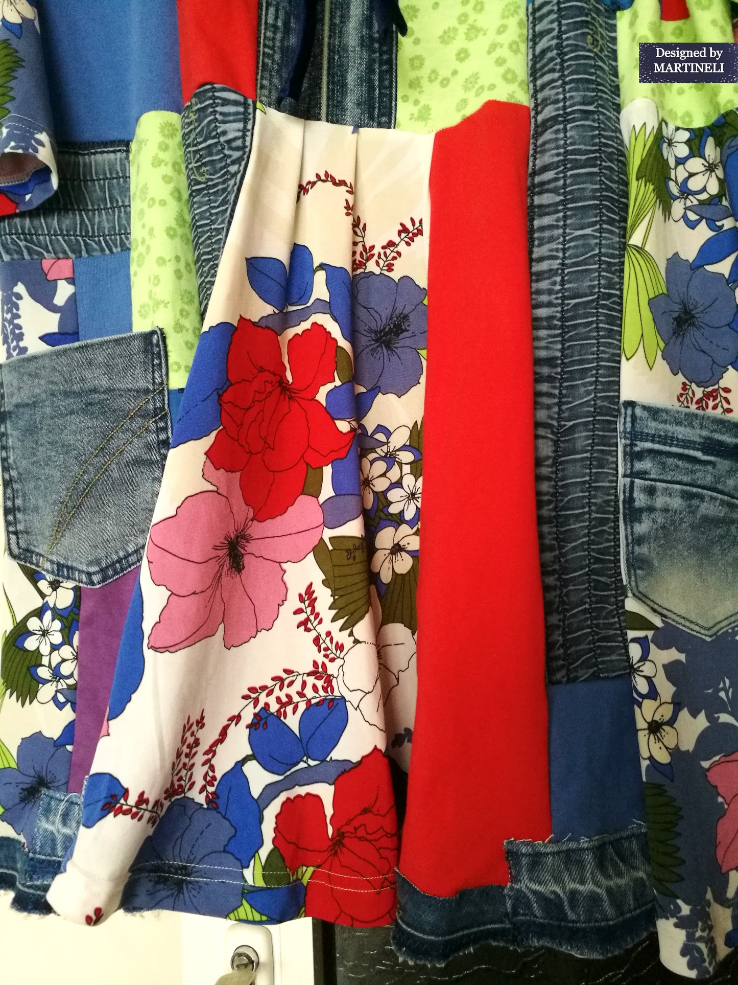 Plus Size Floral Dress 3XL Maxi Summer Denim Dress