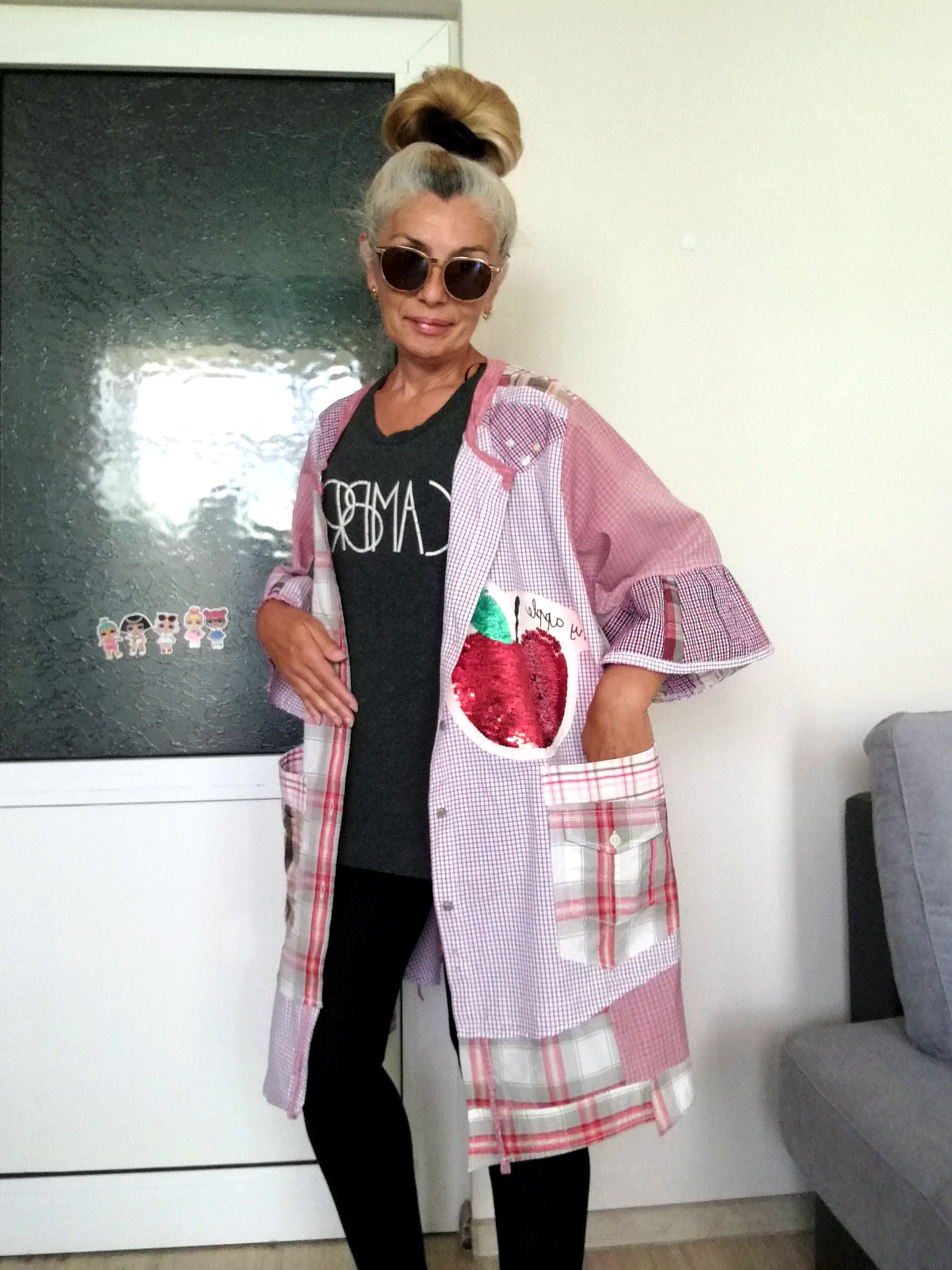 Plus Size Jacket Dress 3X/4XL Maxi Shirt Dress For Women