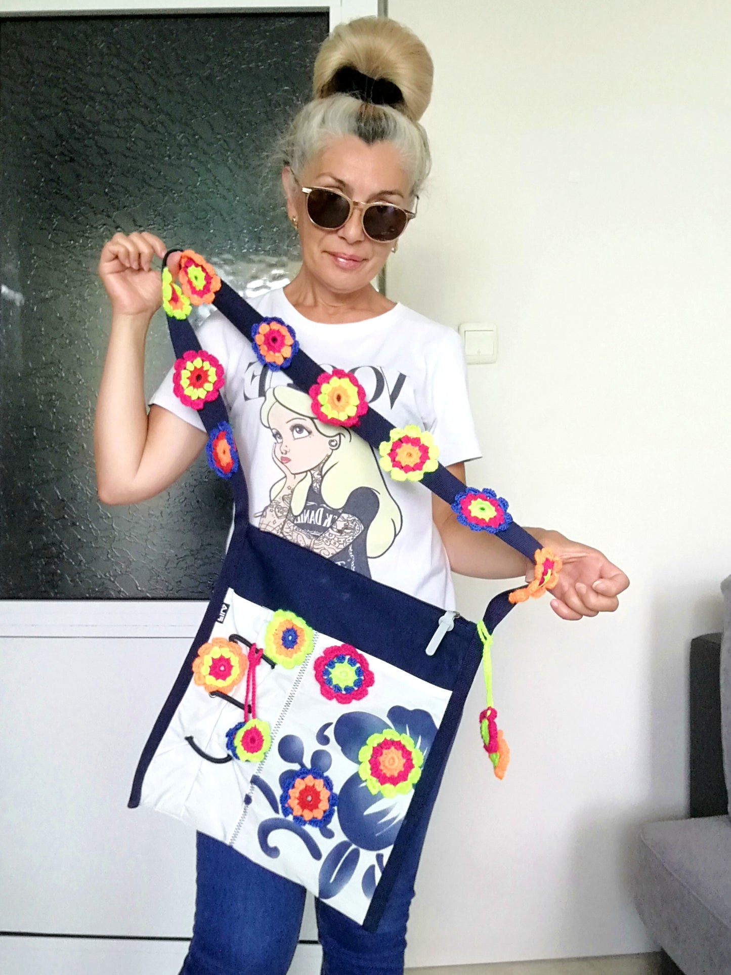 Water Proof Canvas Shoulder Bag FILA ORIGINAL Crossbody Bag