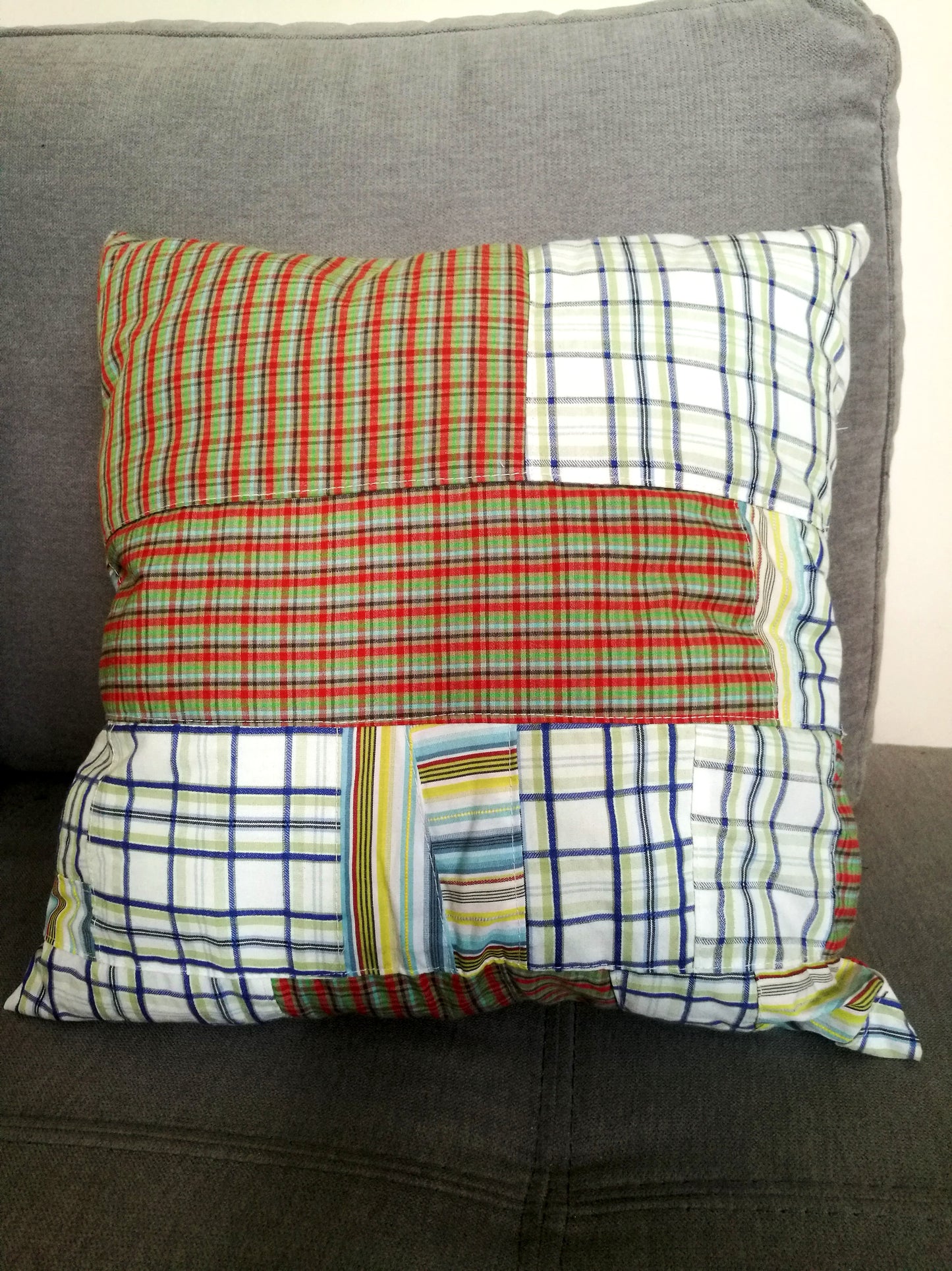 Floral Couch Pillow Patchwork Denim Pillow Linen Pillow Case