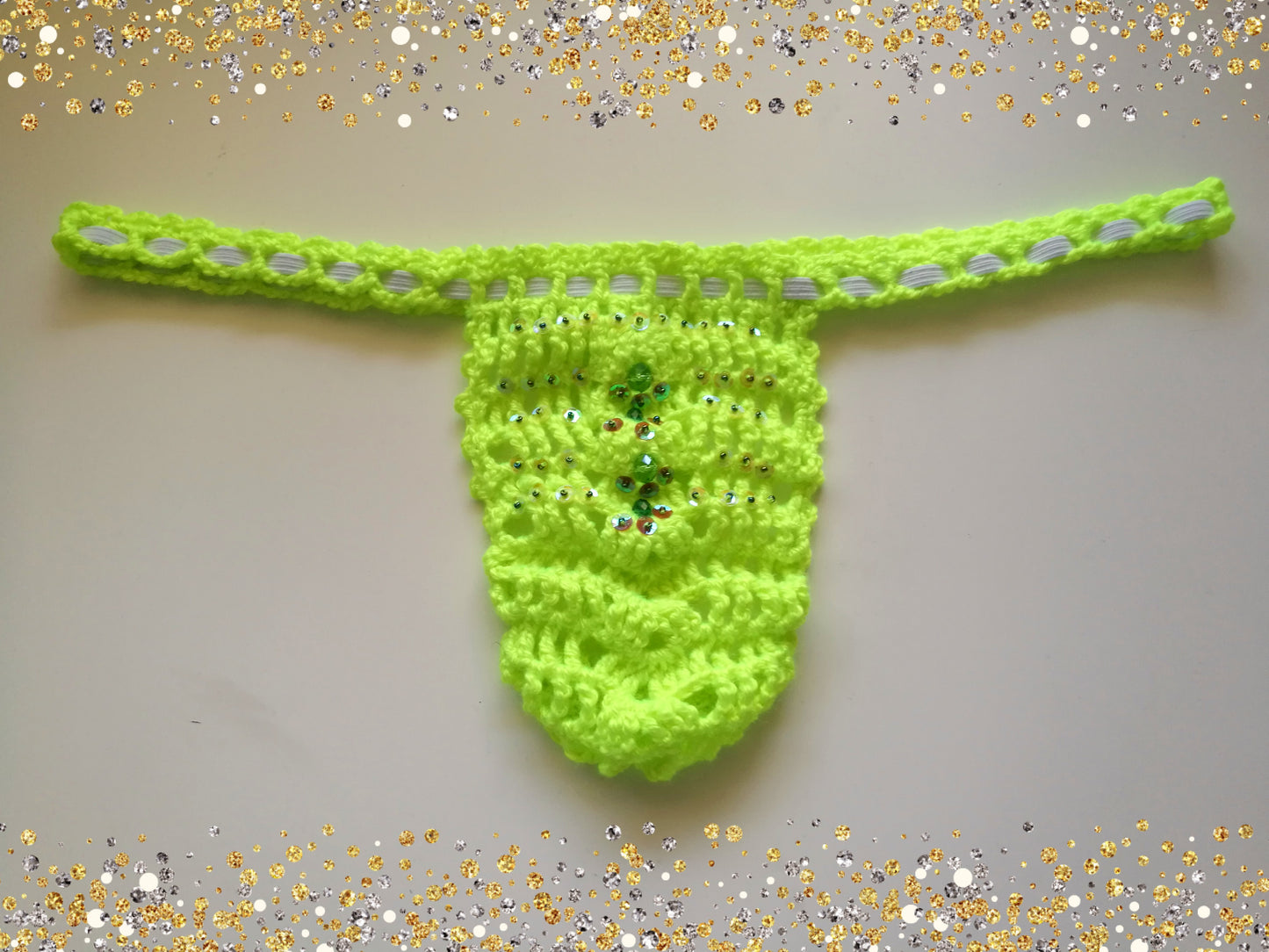 Sexy Man Thong XL Neon Green Thong For Men Erotic Underwear Men