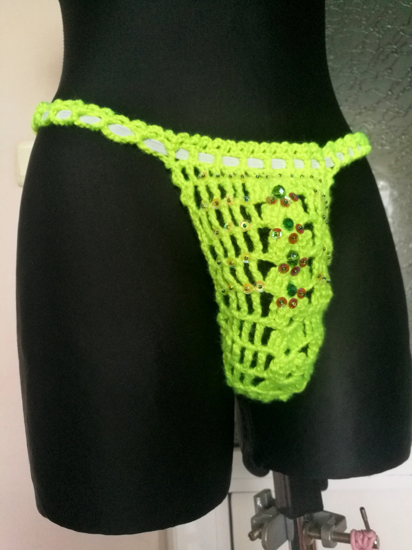 Sexy Man Thong XL Neon Green Thong For Men Erotic Underwear Men