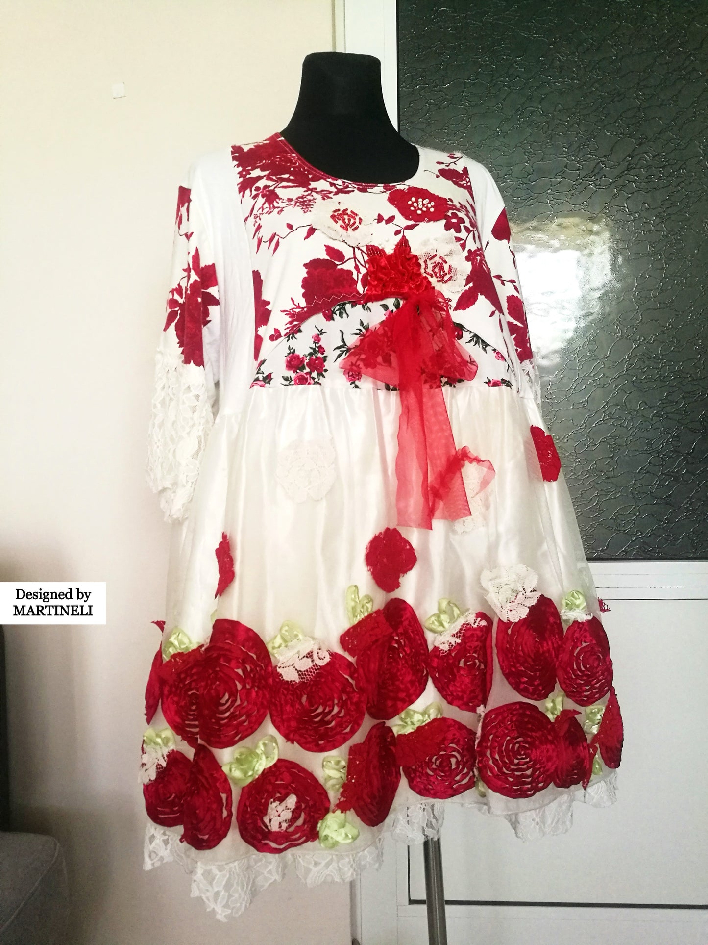 Plus Size Embroidered Dress 4XL Maxi White Summer Dress