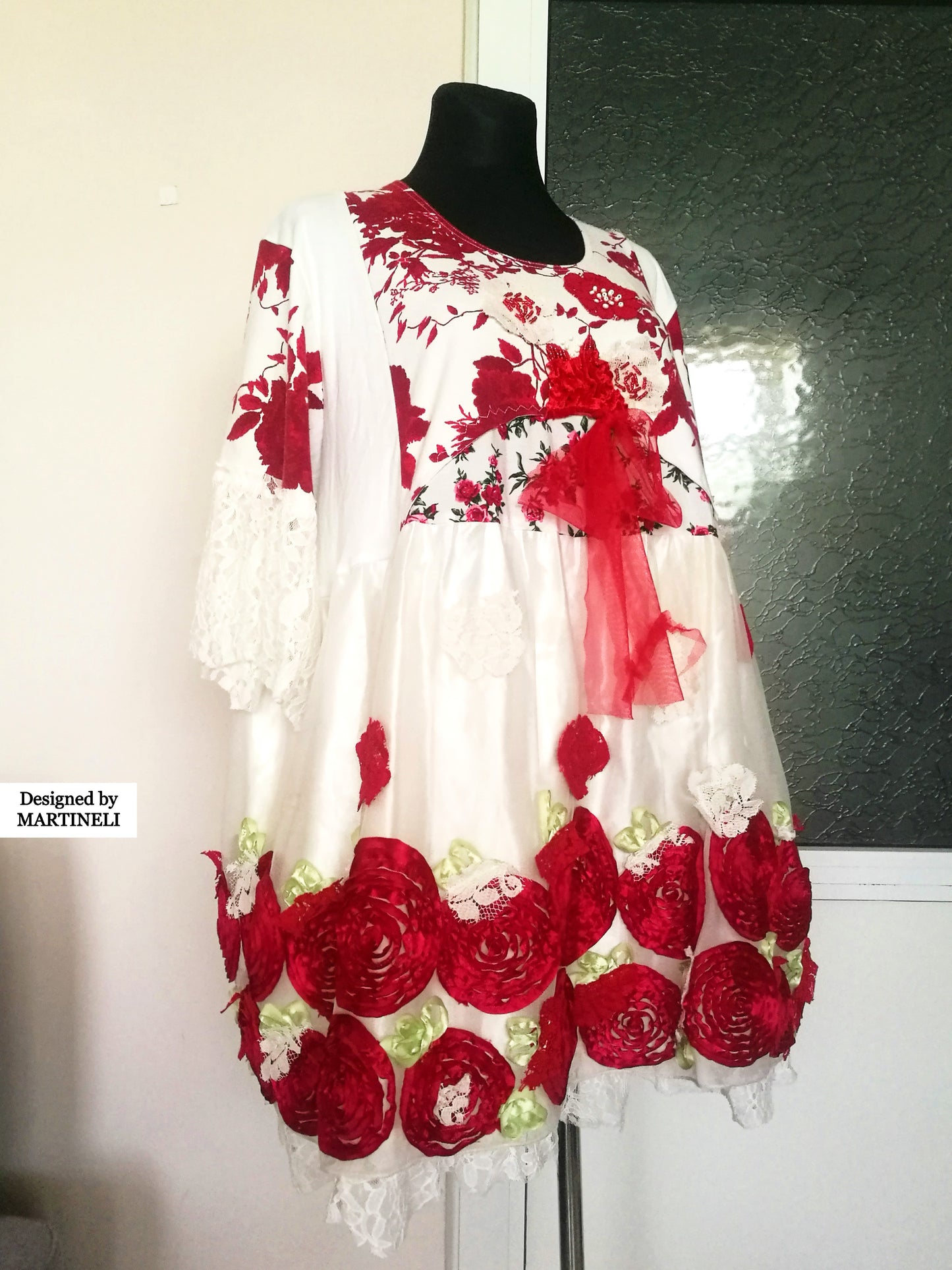 Plus Size Embroidered Dress 4XL Maxi White Summer Dress
