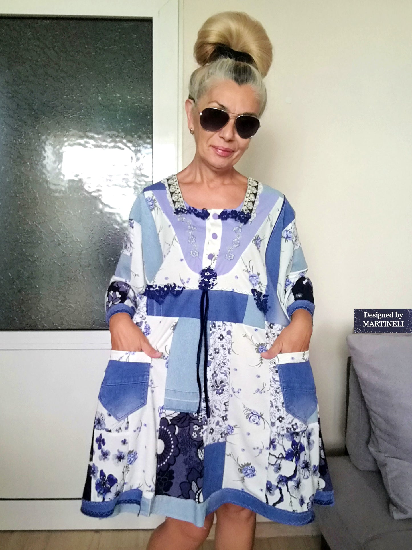 Plus Size Summer Dress 3XL Maxi Denim Shirt Dress