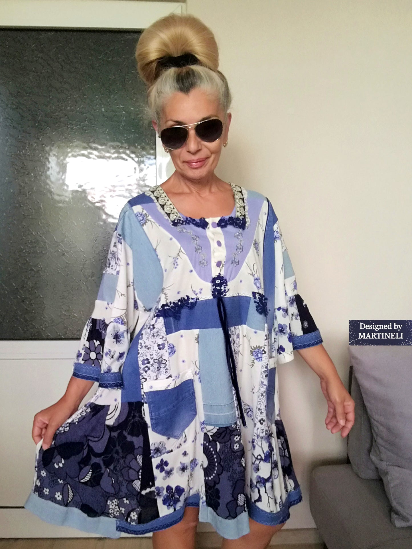 Plus Size Summer Dress 3XL Maxi Denim Shirt Dress