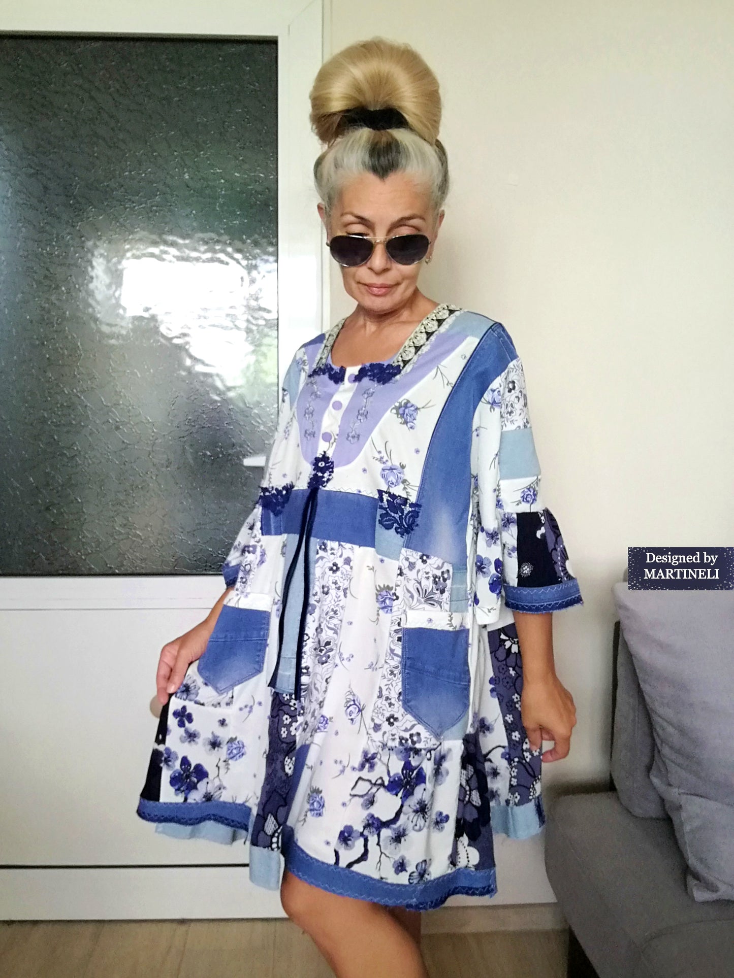 Plus Size Summer Dress 3XL Maxi Denim Shirt Dress
