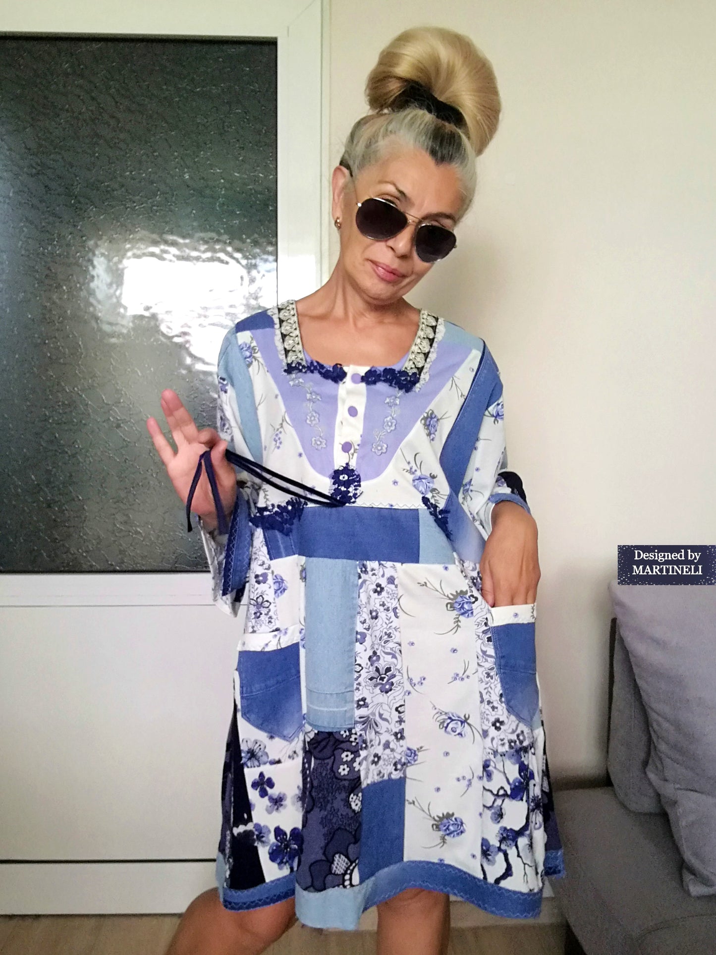 Plus Size Summer Dress 3XL Maxi Denim Shirt Dress