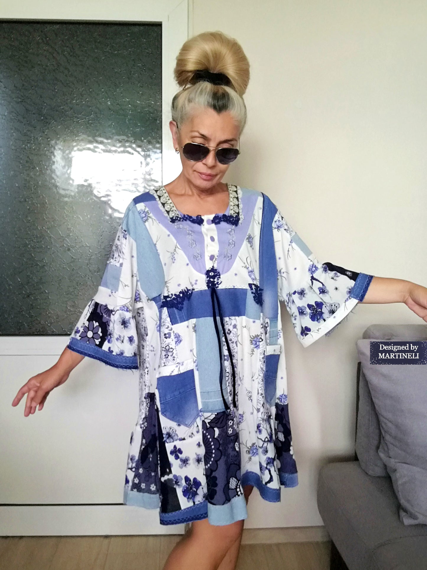 Plus Size Summer Dress 3XL Maxi Denim Shirt Dress