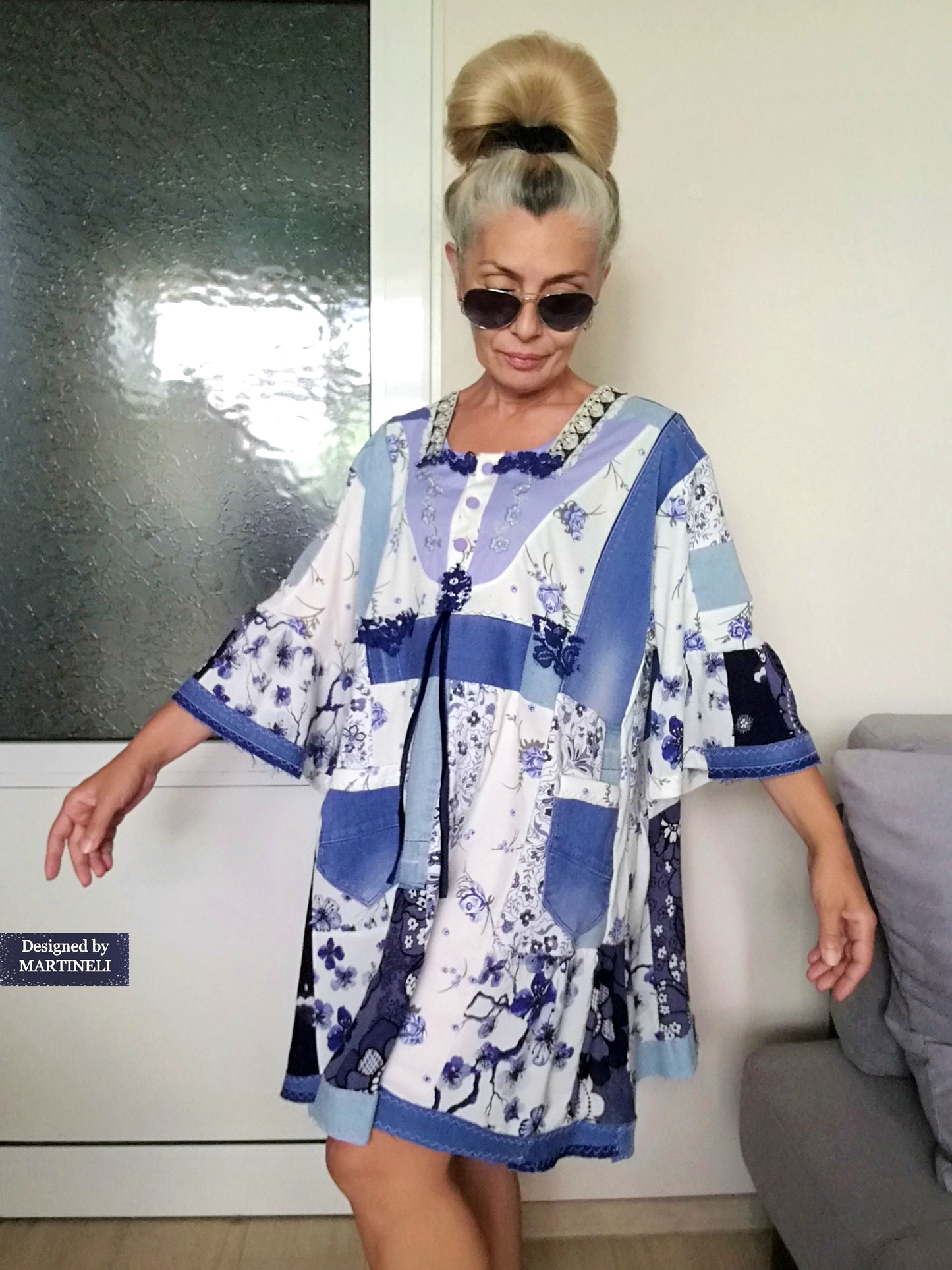 Plus Size Summer Dress 3XL Maxi Denim Shirt Dress