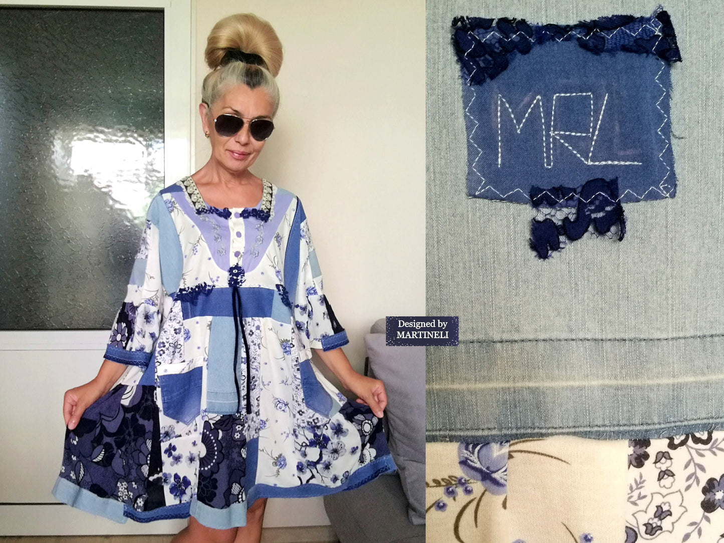Plus Size Summer Dress 3XL Maxi Denim Shirt Dress