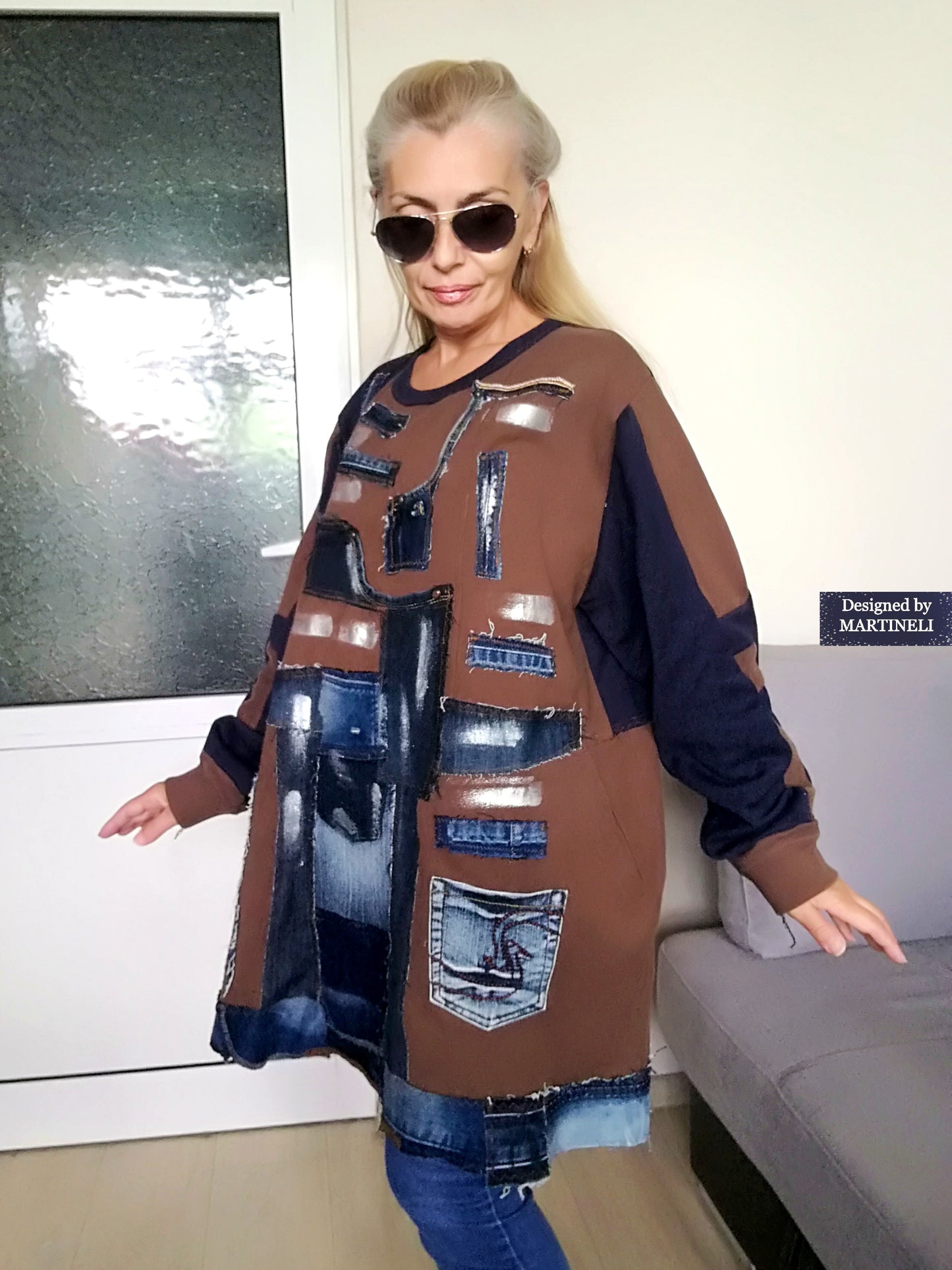 Plus Size Denim Dress 3X Embroidered Fall Dress