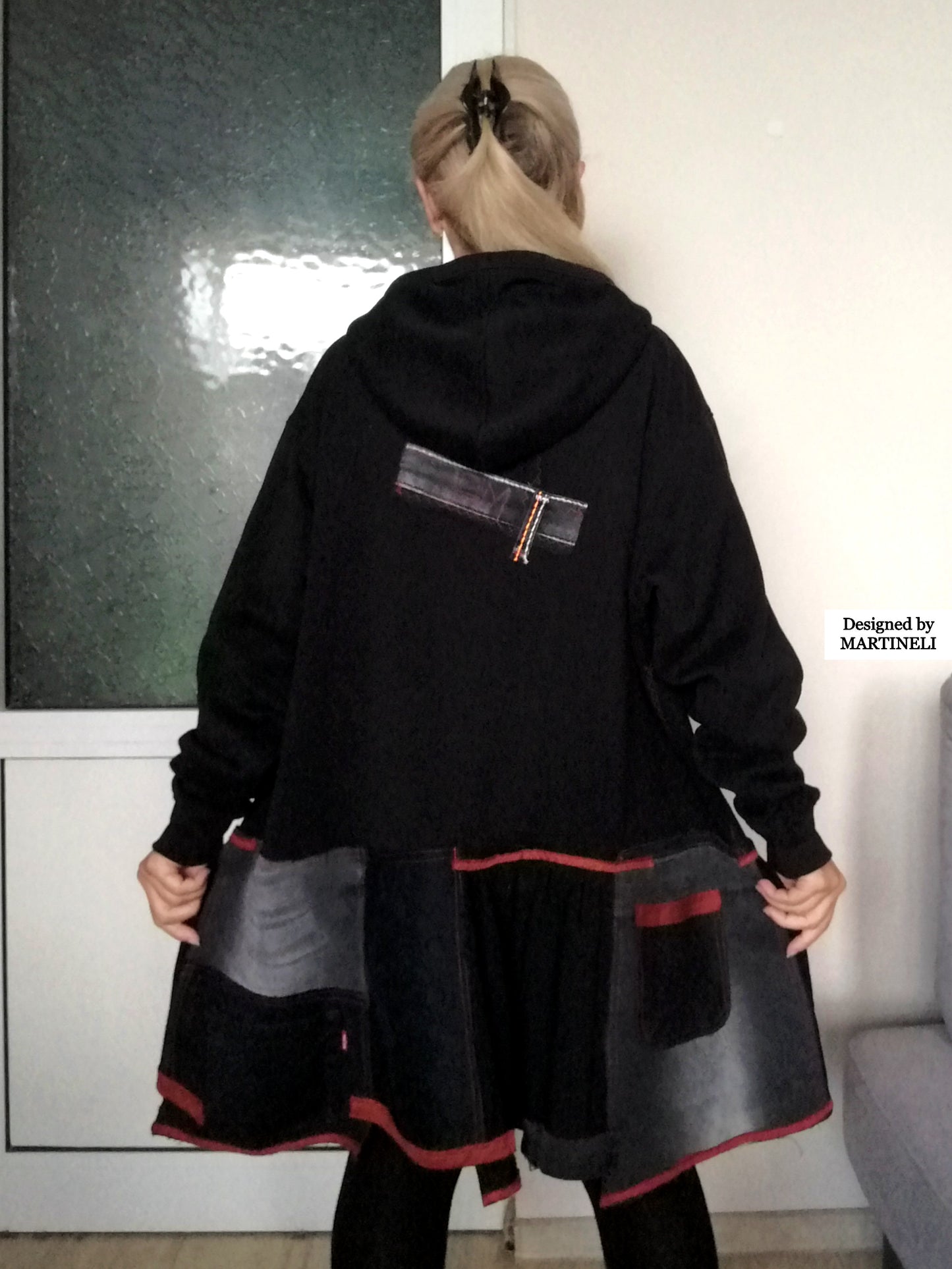 Plus Size Halloween Dress 3X Black Hooded Dress