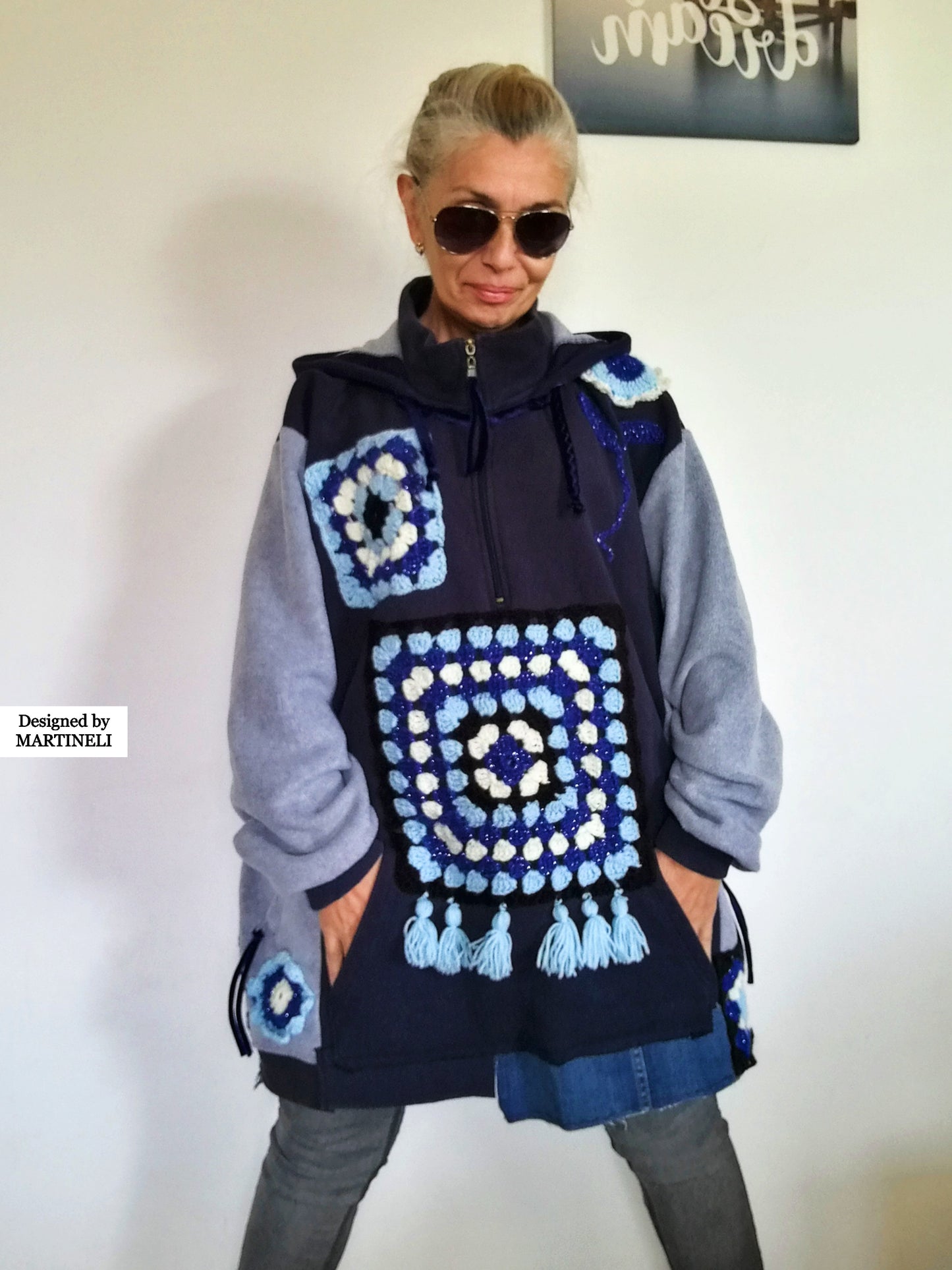 Plus Size Hooded Dress 5X Boho Sweatshirt Dress