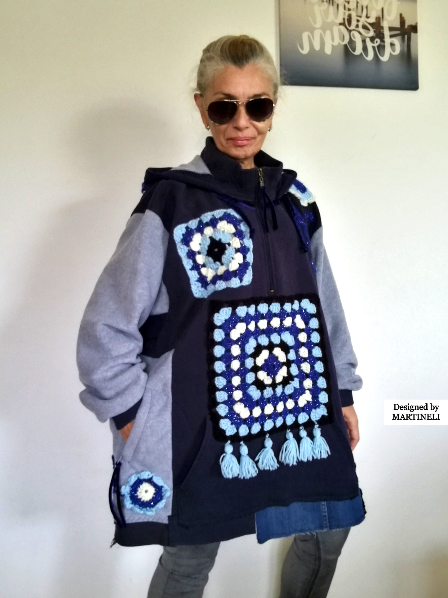 Plus Size Hooded Dress 5X Boho Sweatshirt Dress