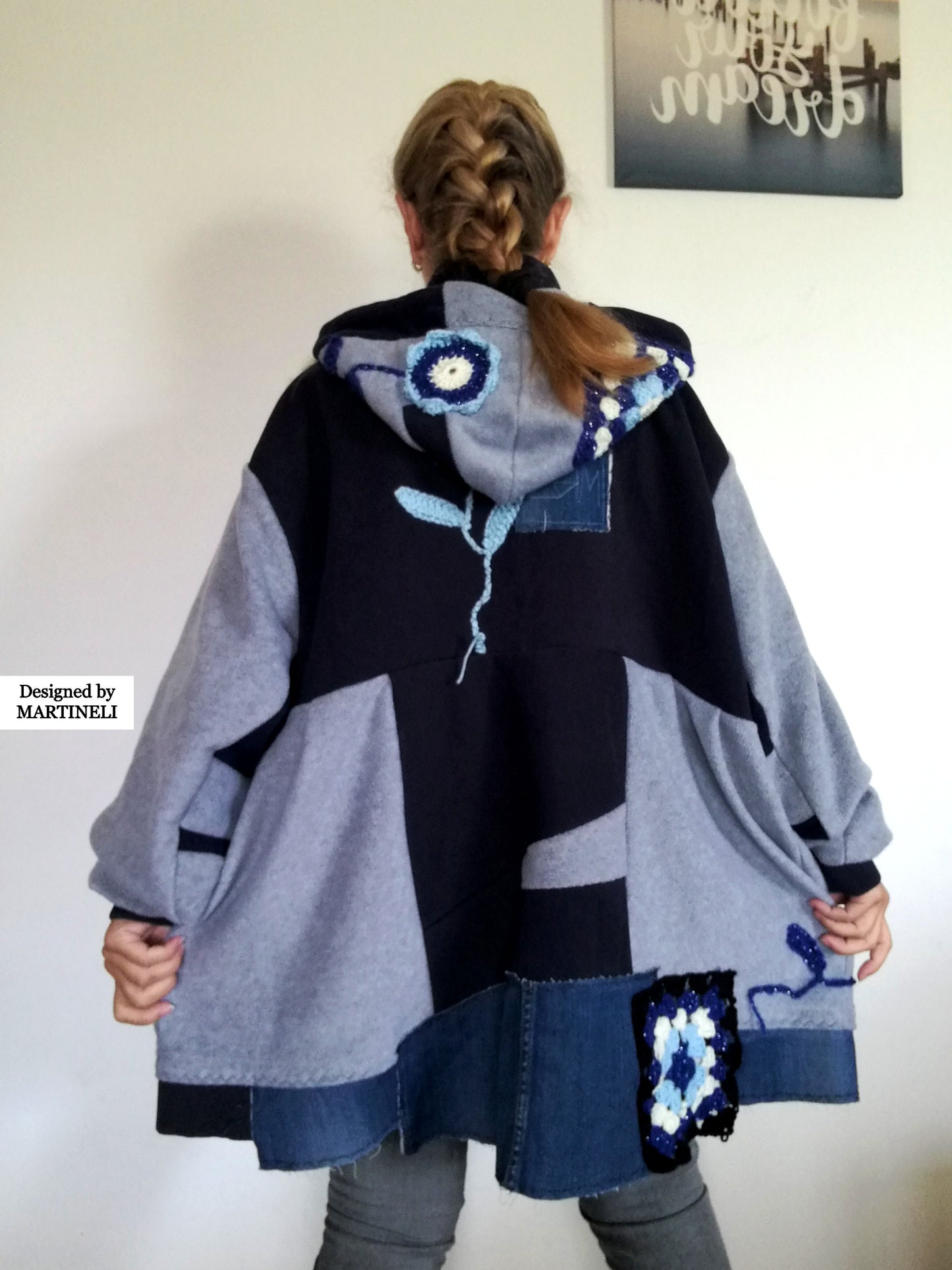 Plus Size Hooded Dress 5X Boho Sweatshirt Dress