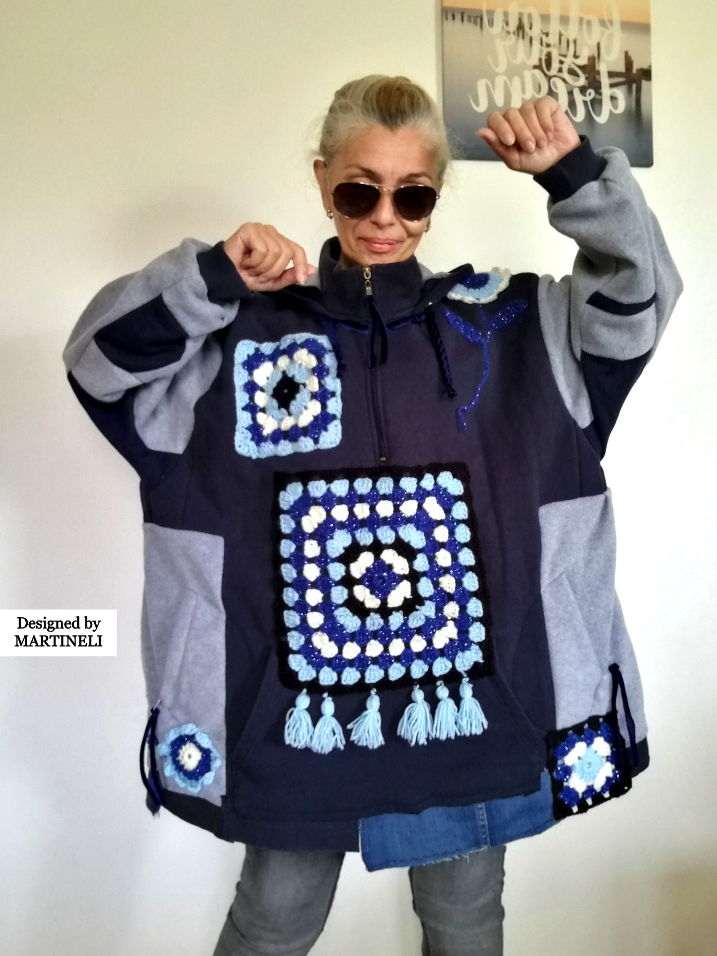 Plus Size Hooded Dress 5X Boho Sweatshirt Dress