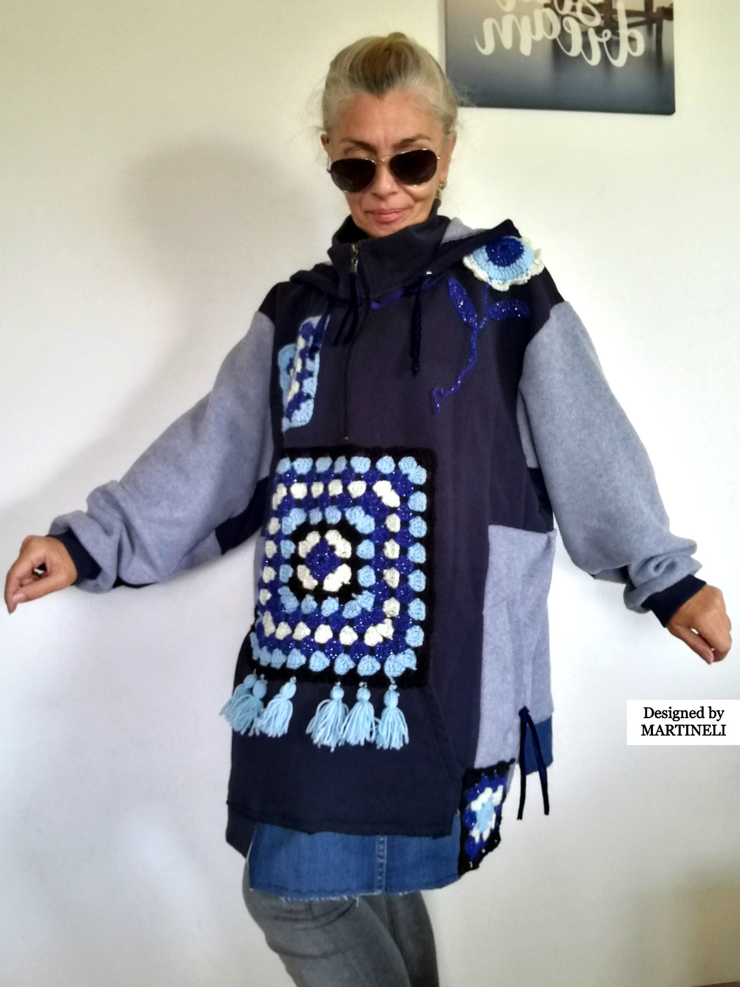 Plus Size Hooded Dress 5X Boho Sweatshirt Dress