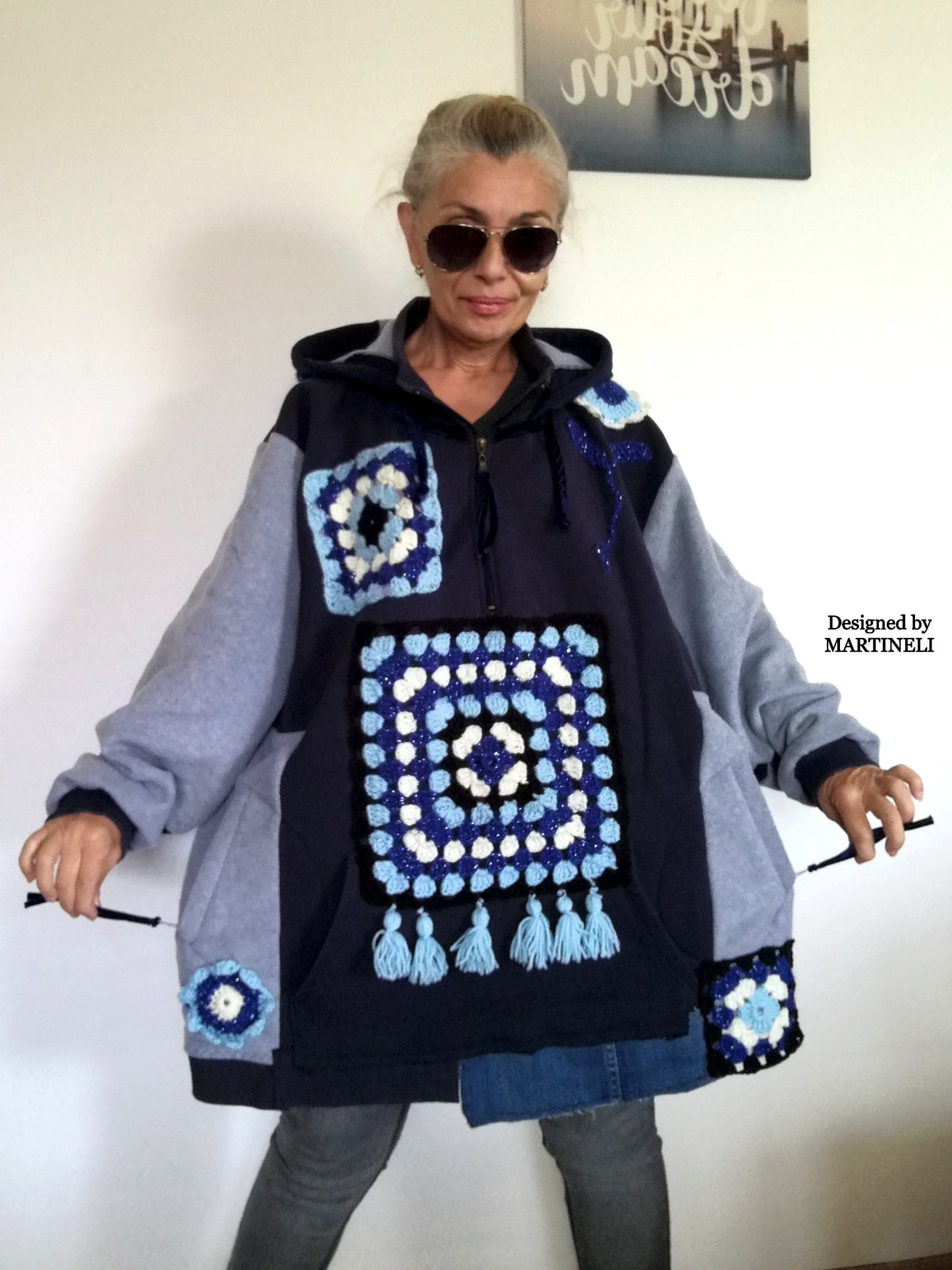 Plus Size Hooded Dress 5X Boho Sweatshirt Dress