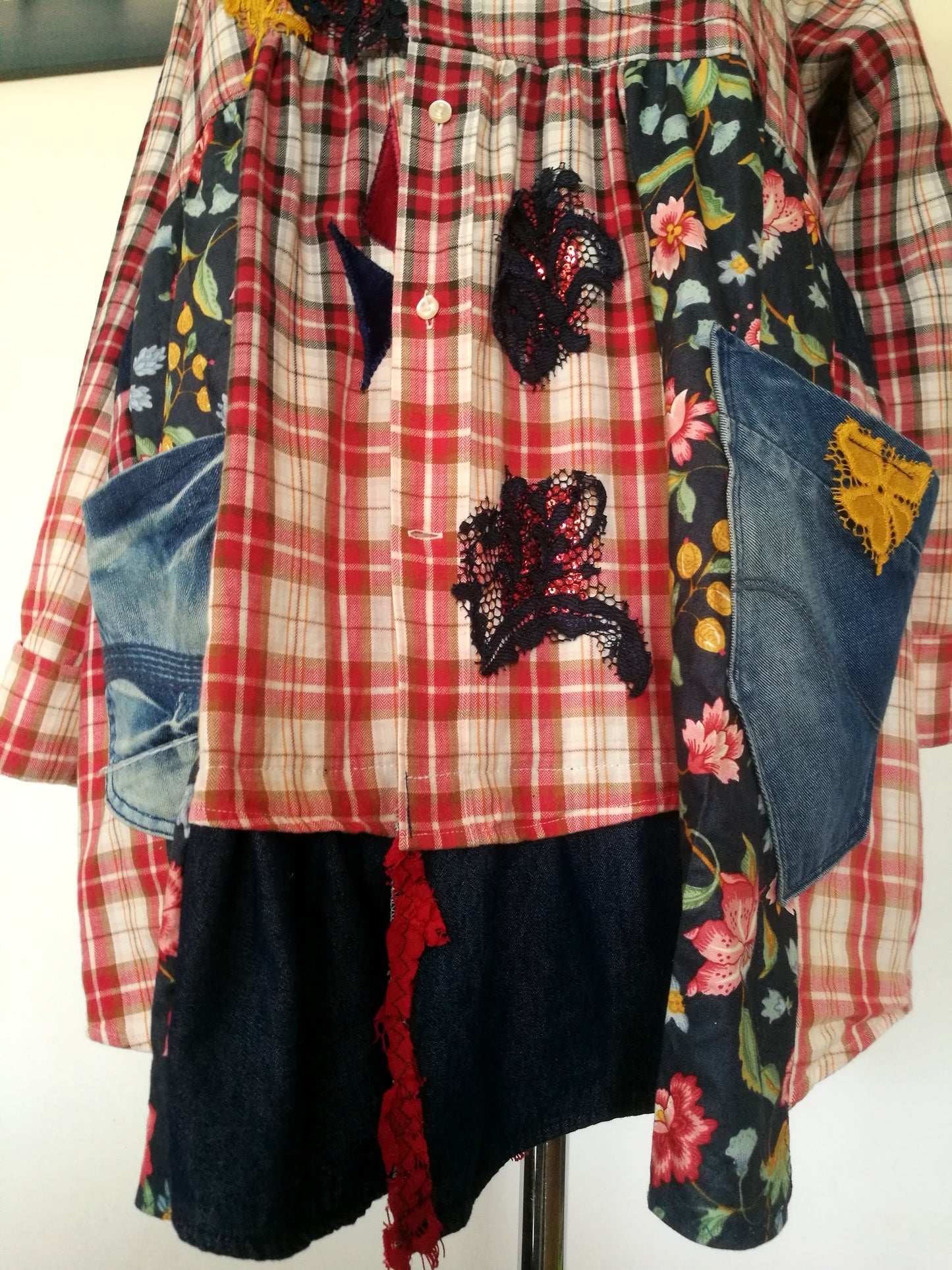 Plus Size Shirt Dress 2XL Boho Fall Jacket Dress