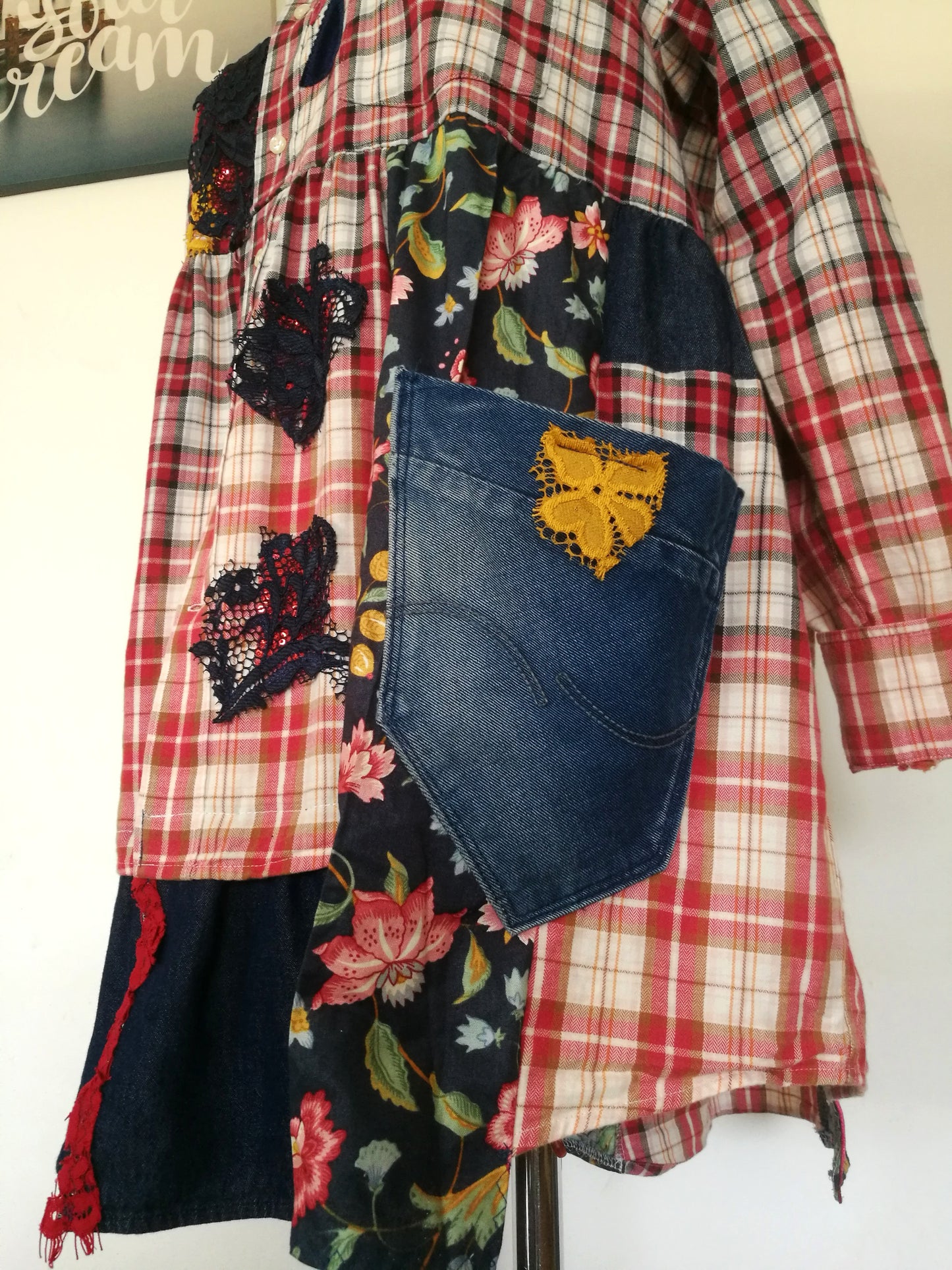 Plus Size Shirt Dress 2XL Boho Fall Jacket Dress