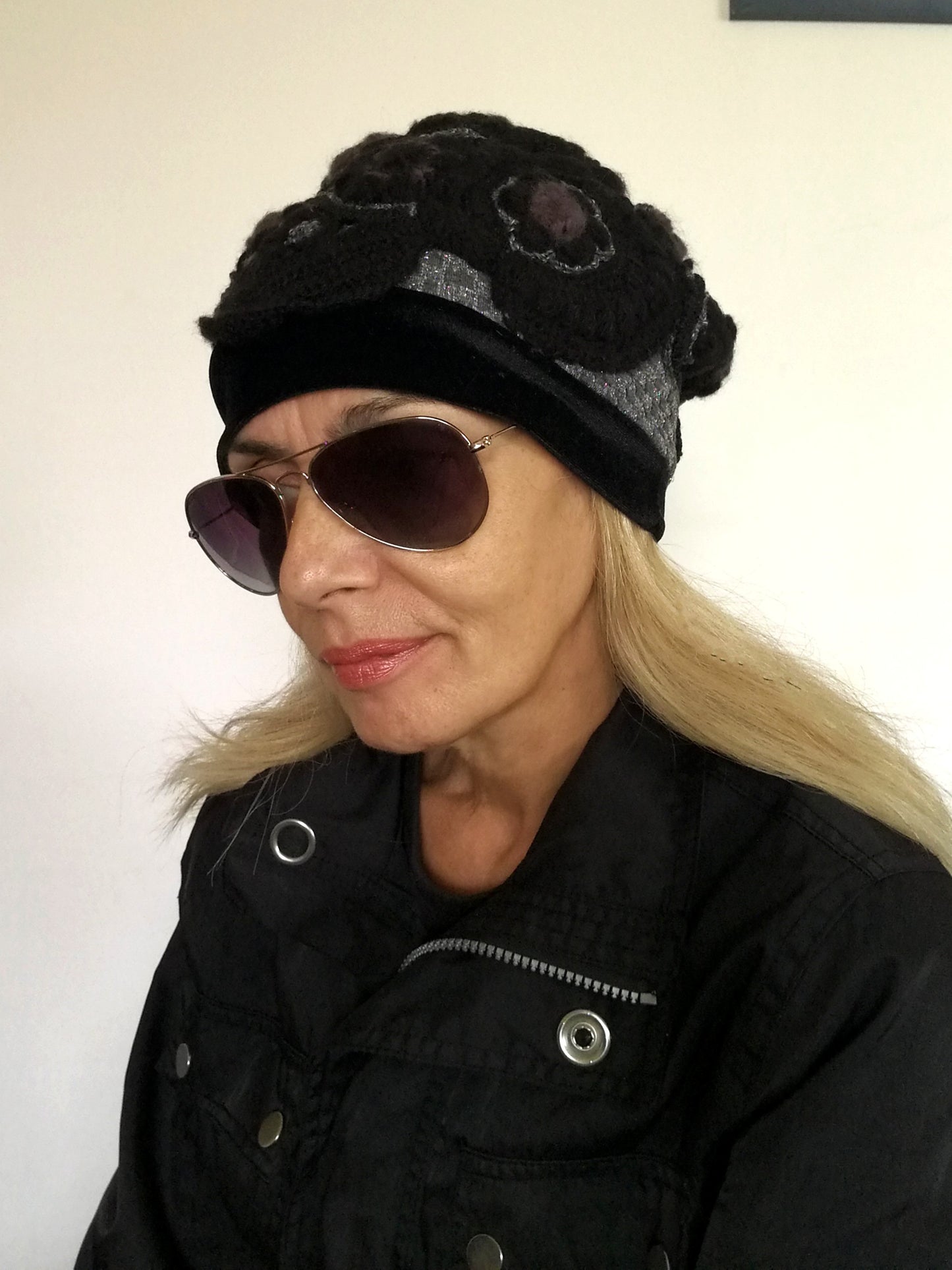 Winter Beanies for Women Gray Wool Beanie Warm Knit Hat for Women