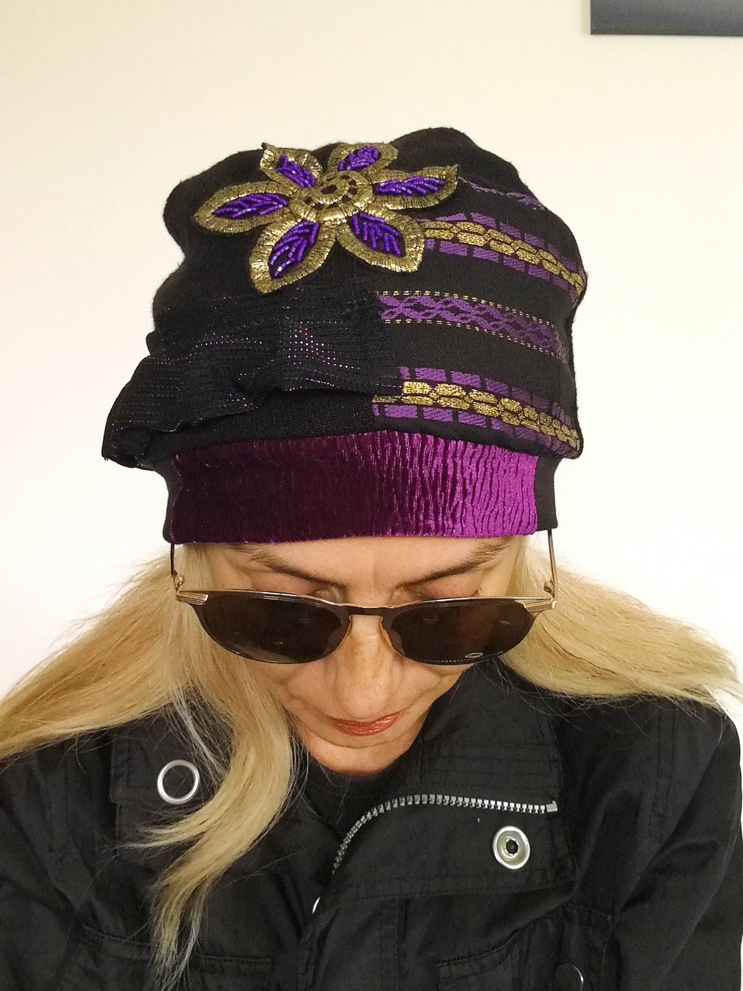 Winter Beanies for Women Black Wool Beanie Warm Knit Beanie