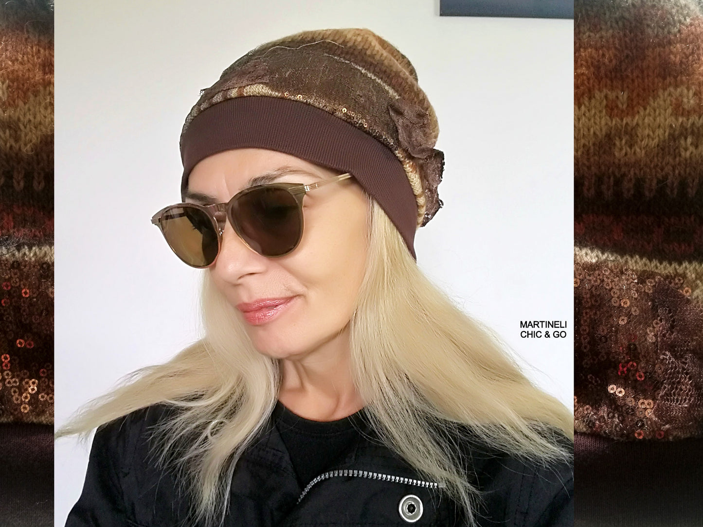 Beanie Hat for Women Brown Wool Beanie Warm Winter Hat