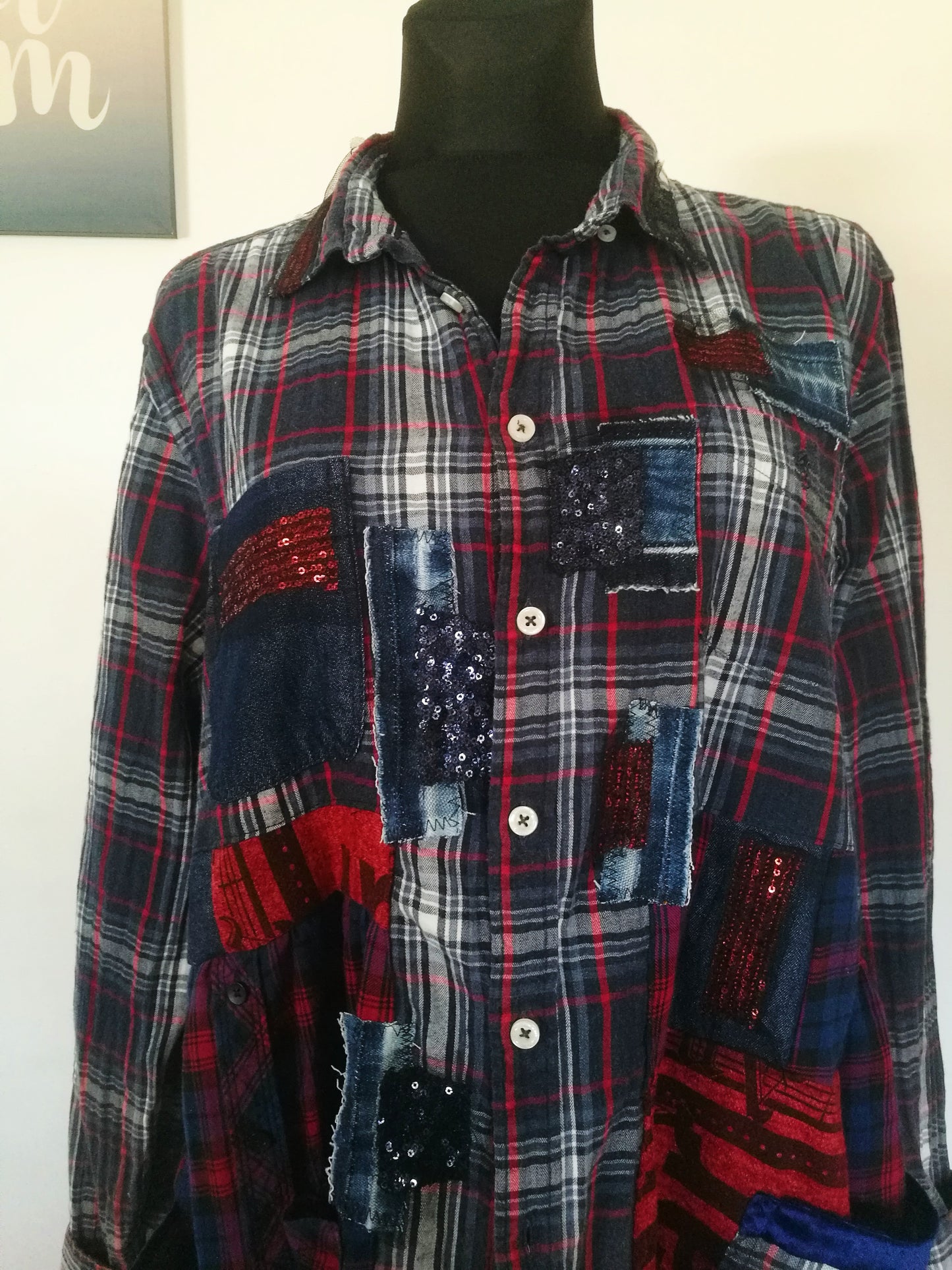 Plus Size Denim Dress 2XL Loose Embroidered Jacket Dress