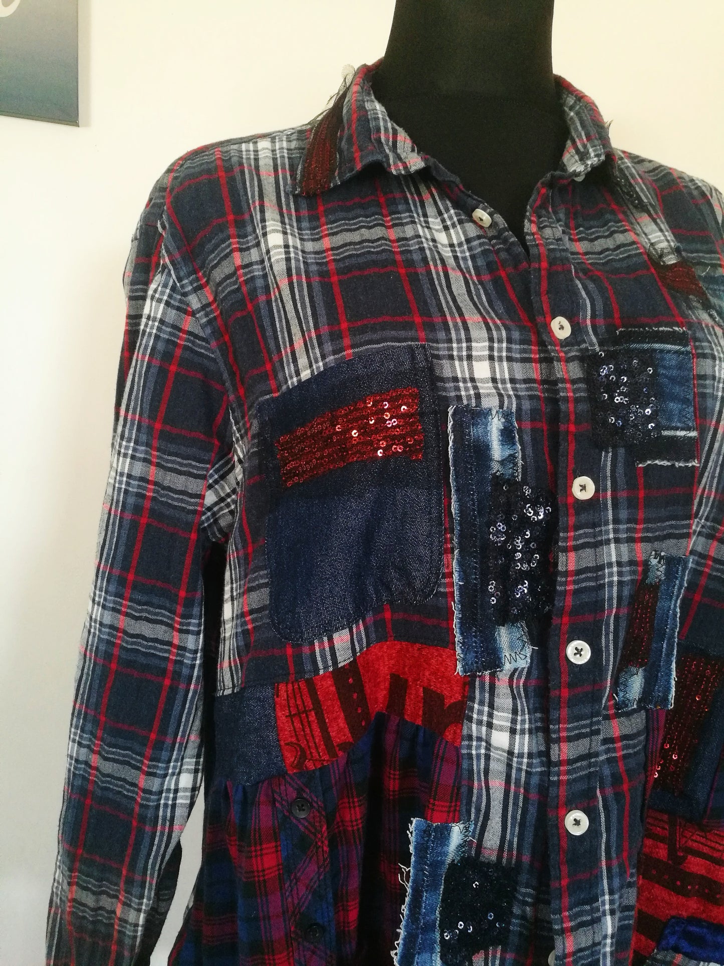 Plus Size Denim Dress 2XL Loose Embroidered Jacket Dress