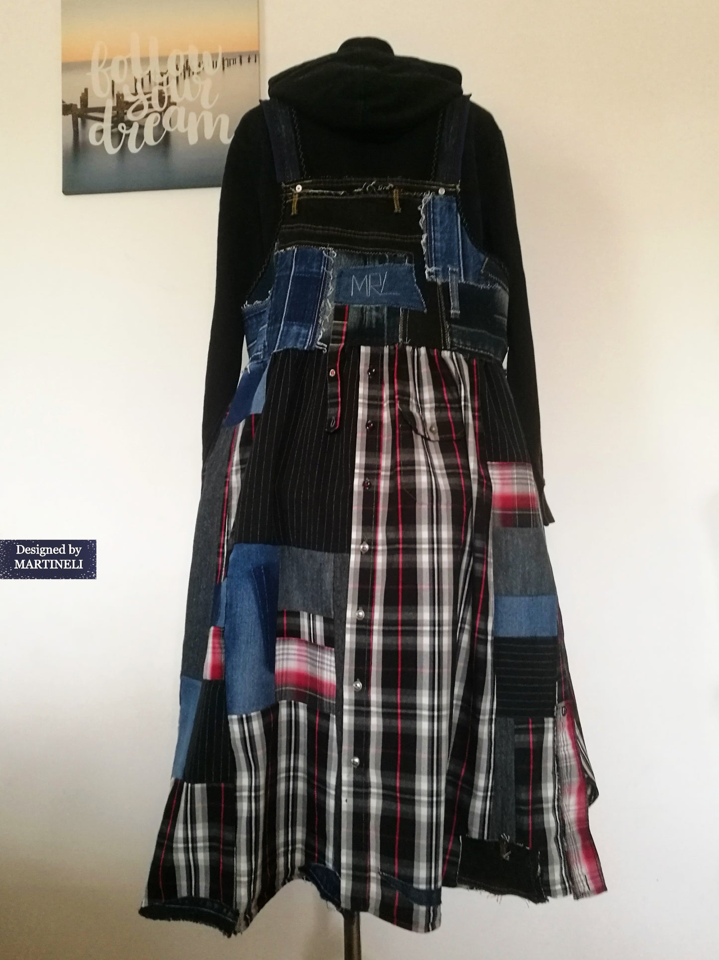 Plus Size LEVI`S Denim Overall Dress 3XL Maxi Dungarees Dress