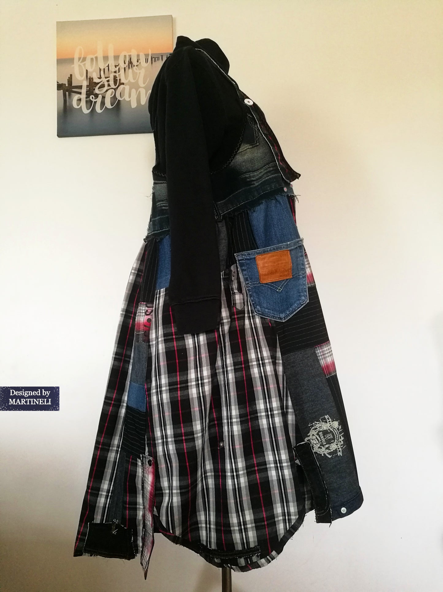 Plus Size LEVI`S Denim Overall Dress 3XL Maxi Dungarees Dress