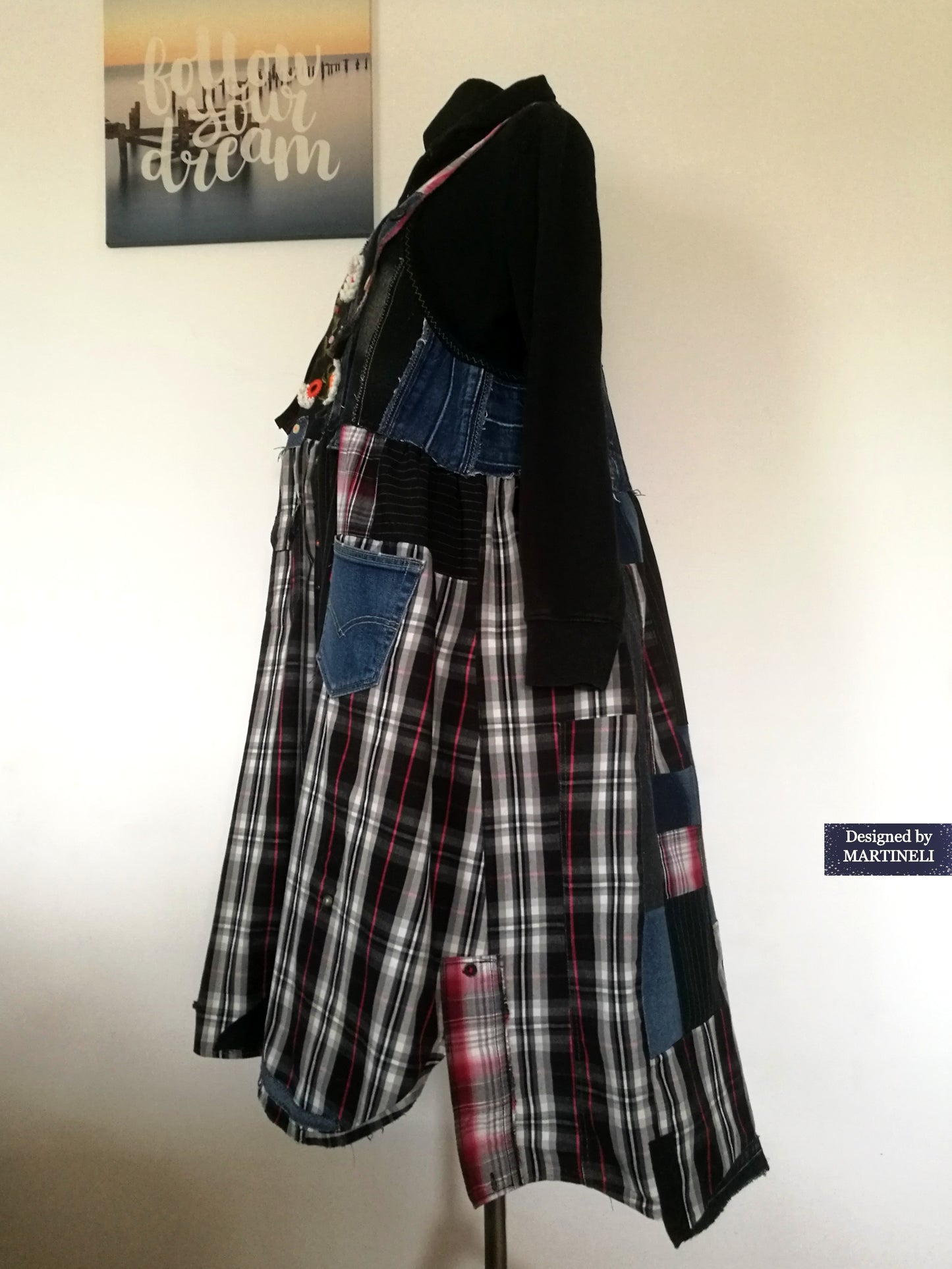 Plus Size LEVI`S Denim Overall Dress 3XL Maxi Dungarees Dress