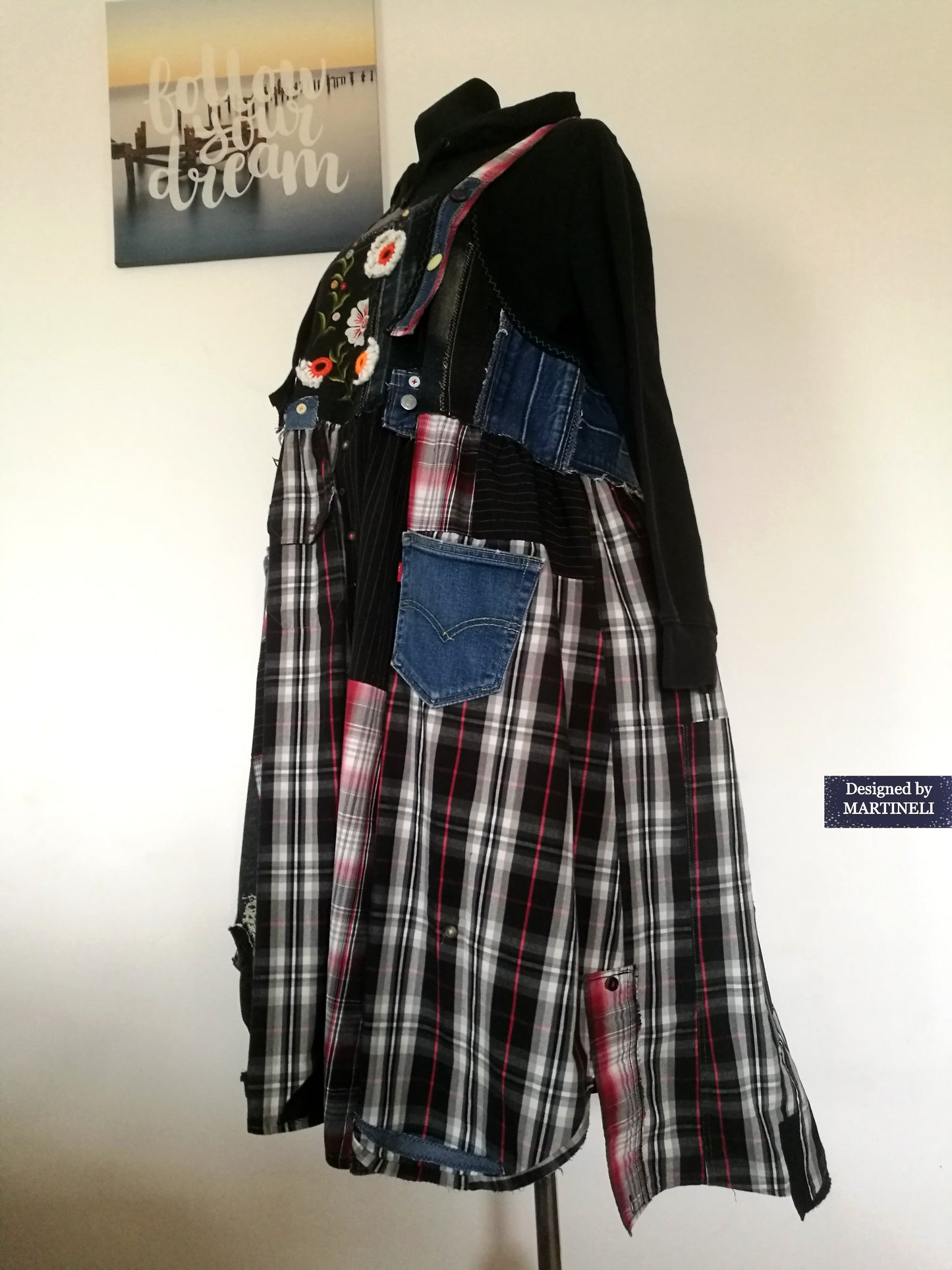 Plus Size LEVI`S Denim Overall Dress 3XL Maxi Dungarees Dress