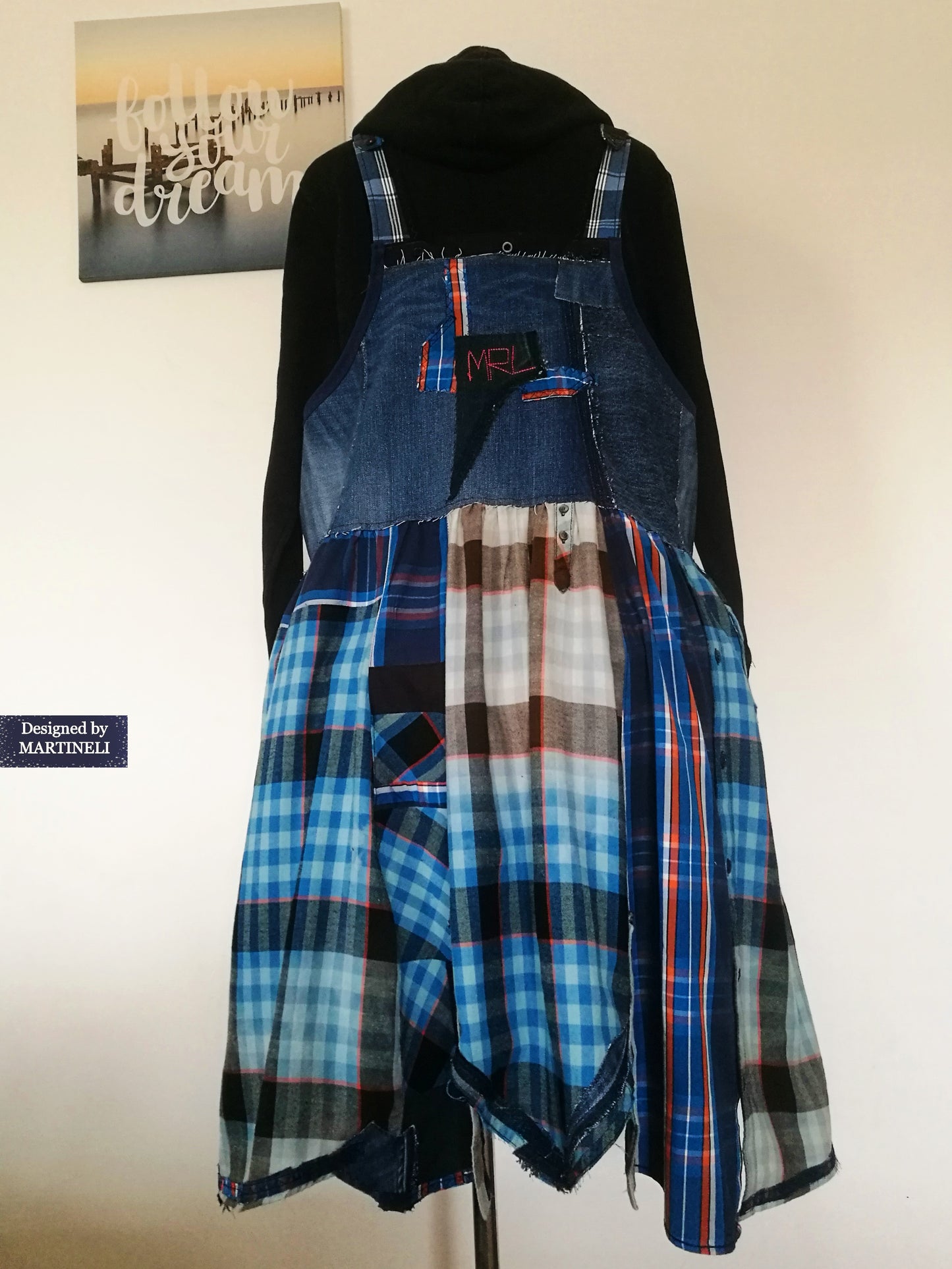 Plus Size LEVIS Denim Jumper Dress 3X Loose Boho Overall Dress