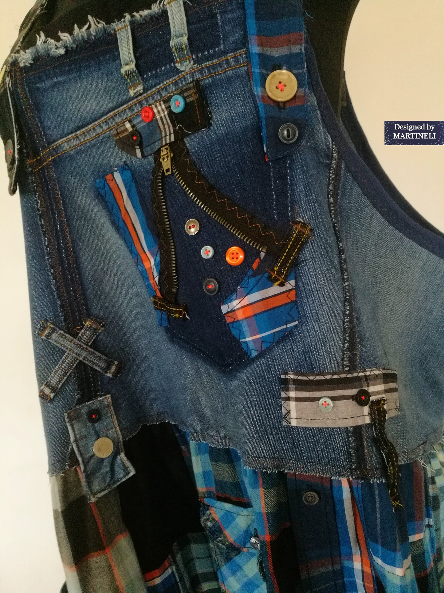 Plus Size LEVIS Denim Jumper Dress 3X Loose Boho Overall Dress