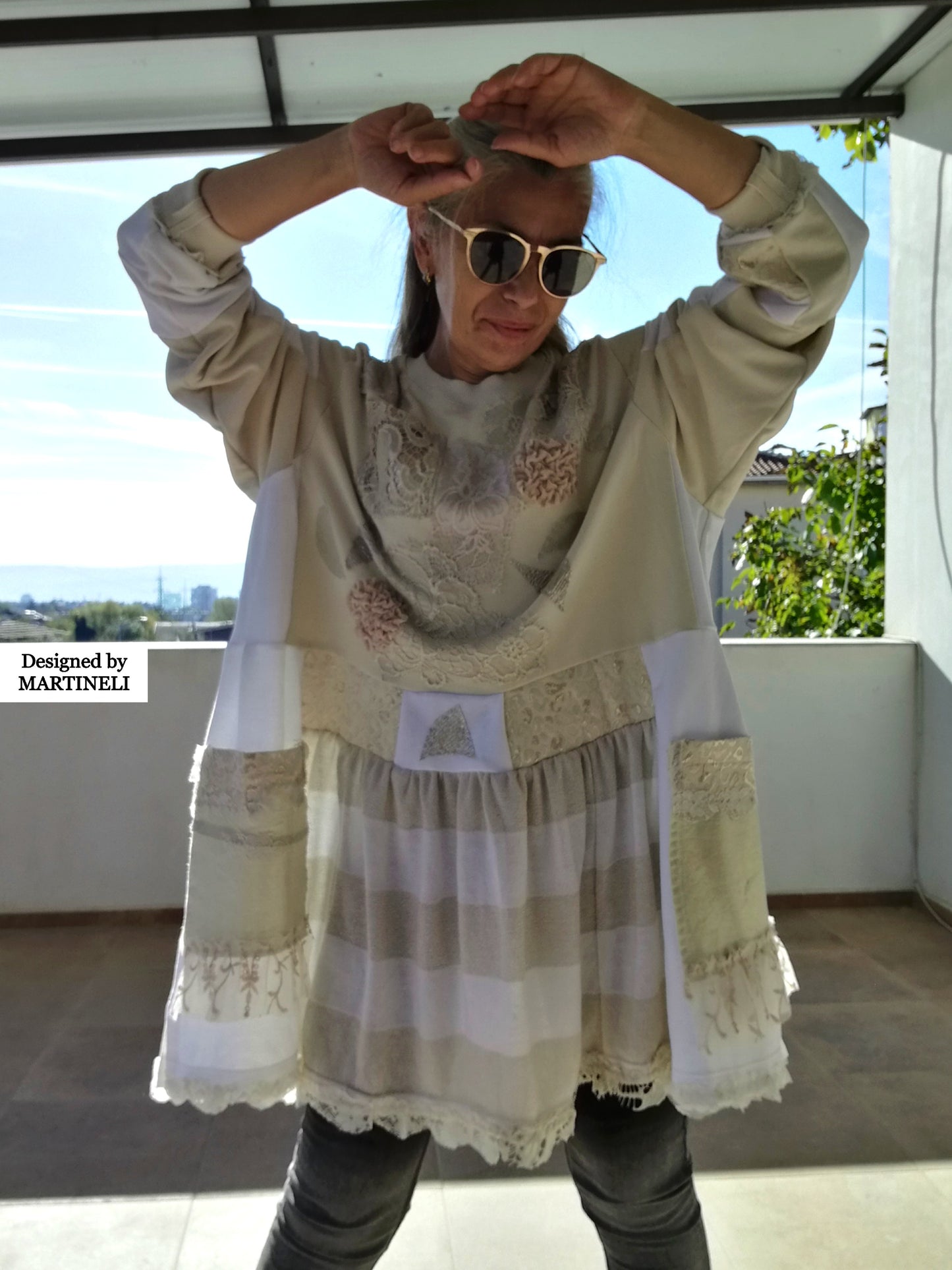 Plus Size Sweatshirt Dress 5XL Boho Style Dress Loose Cotton Dress