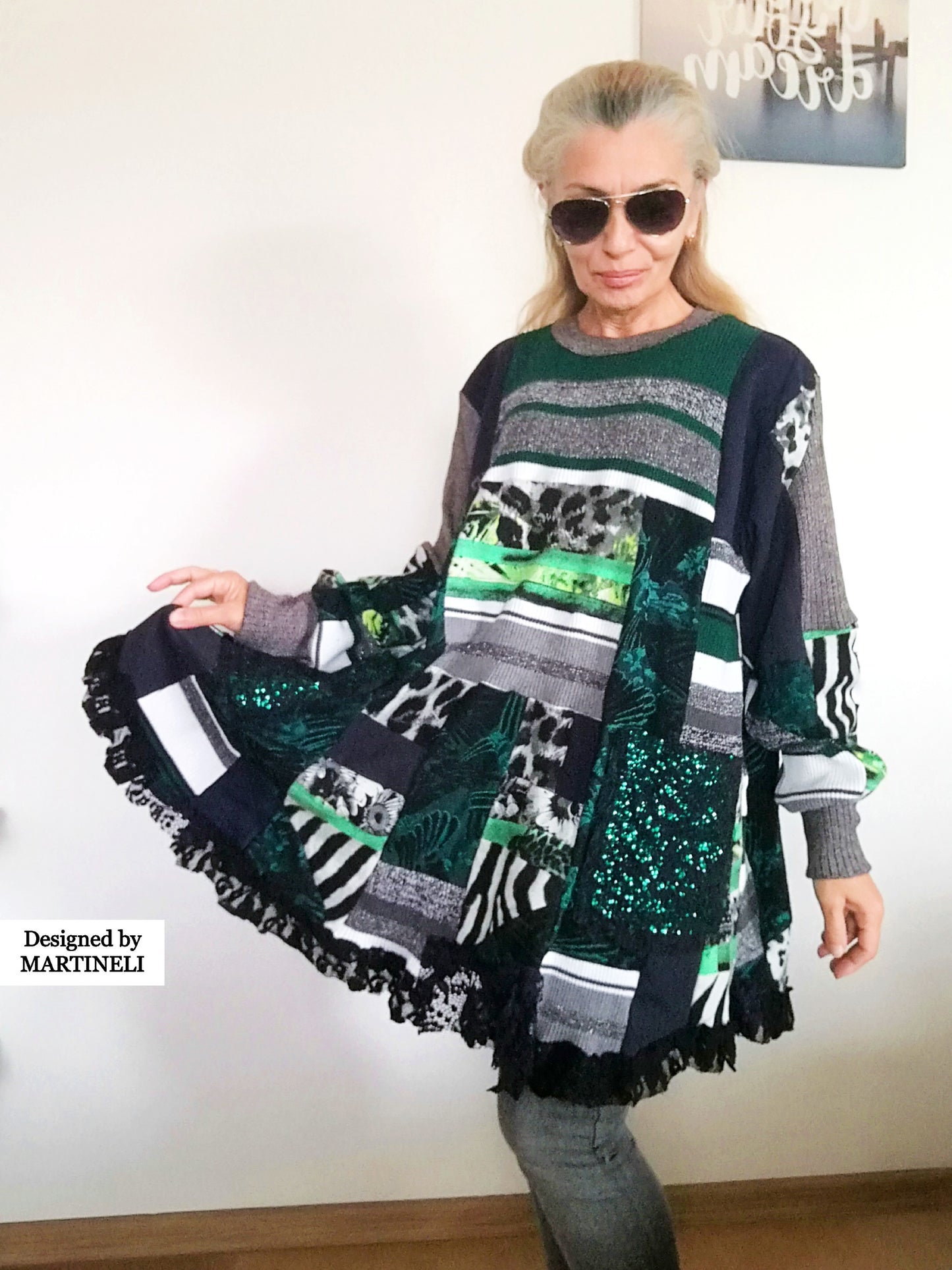 Plus Size Sweater Dress 5XL Boho Tunic Dress
